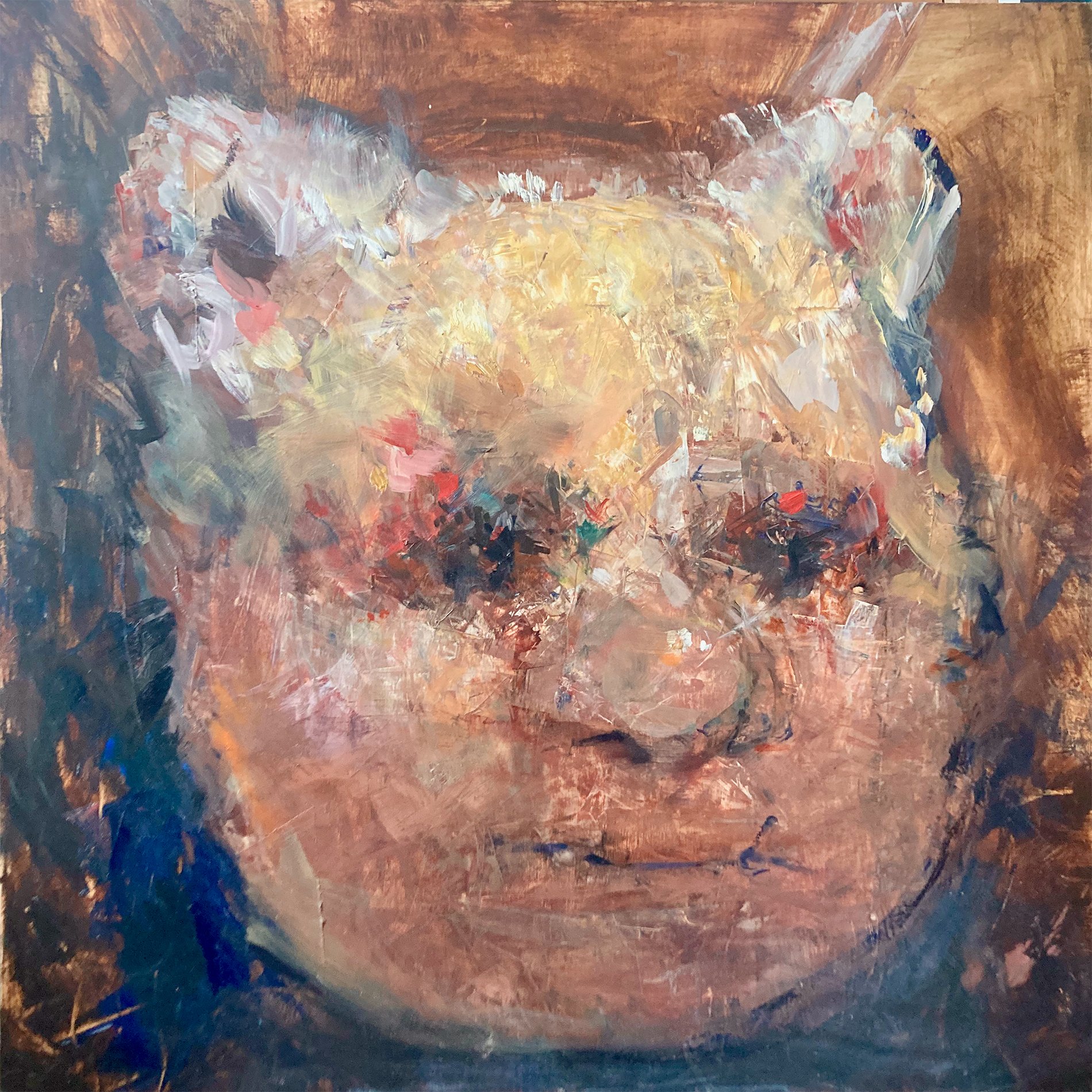  Rembrant, 2021, Oil onPanel , 36 x 36” 
