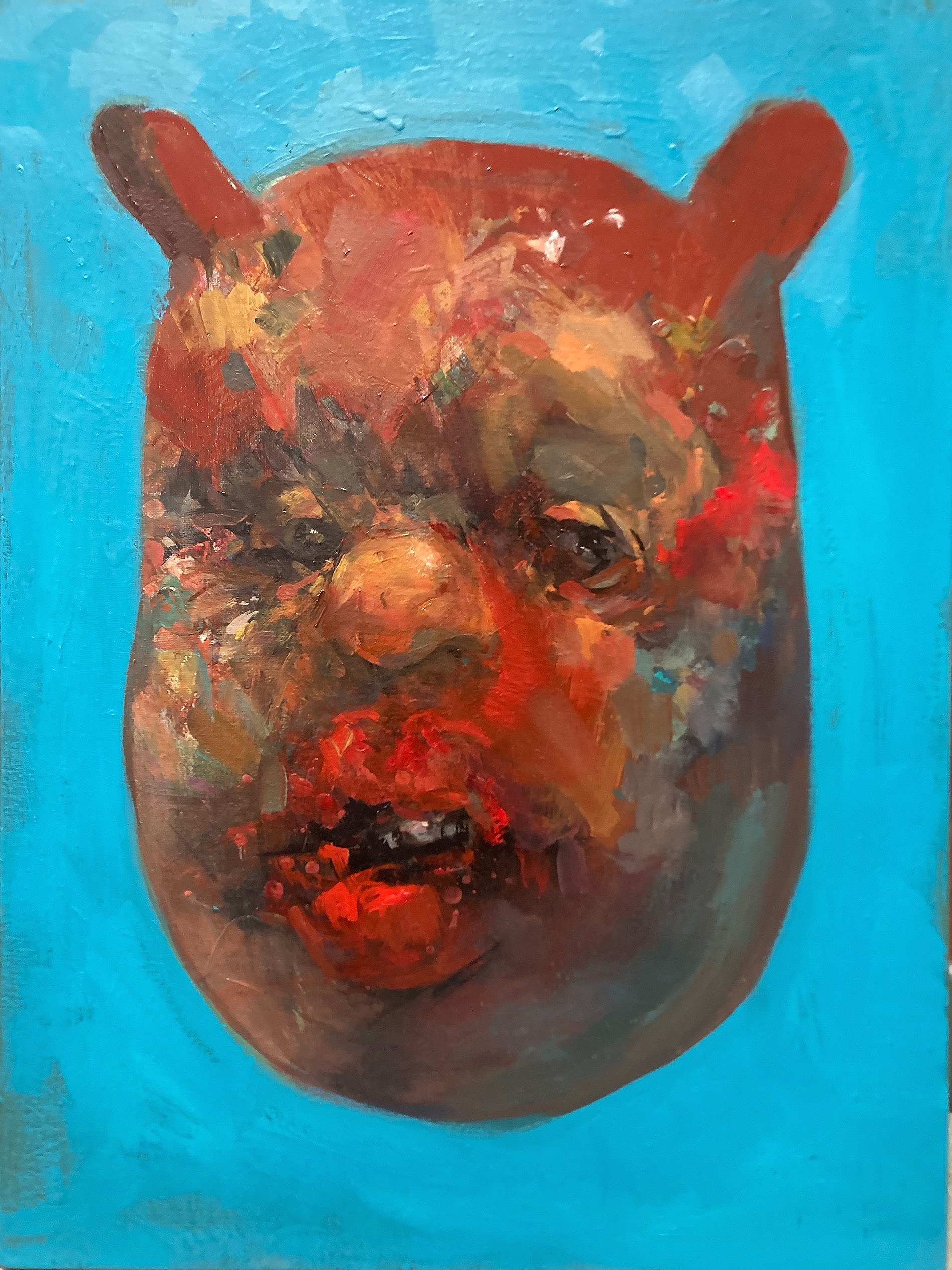  Bear 4, 2022, Acrylic on canvas, 18 x 24” 