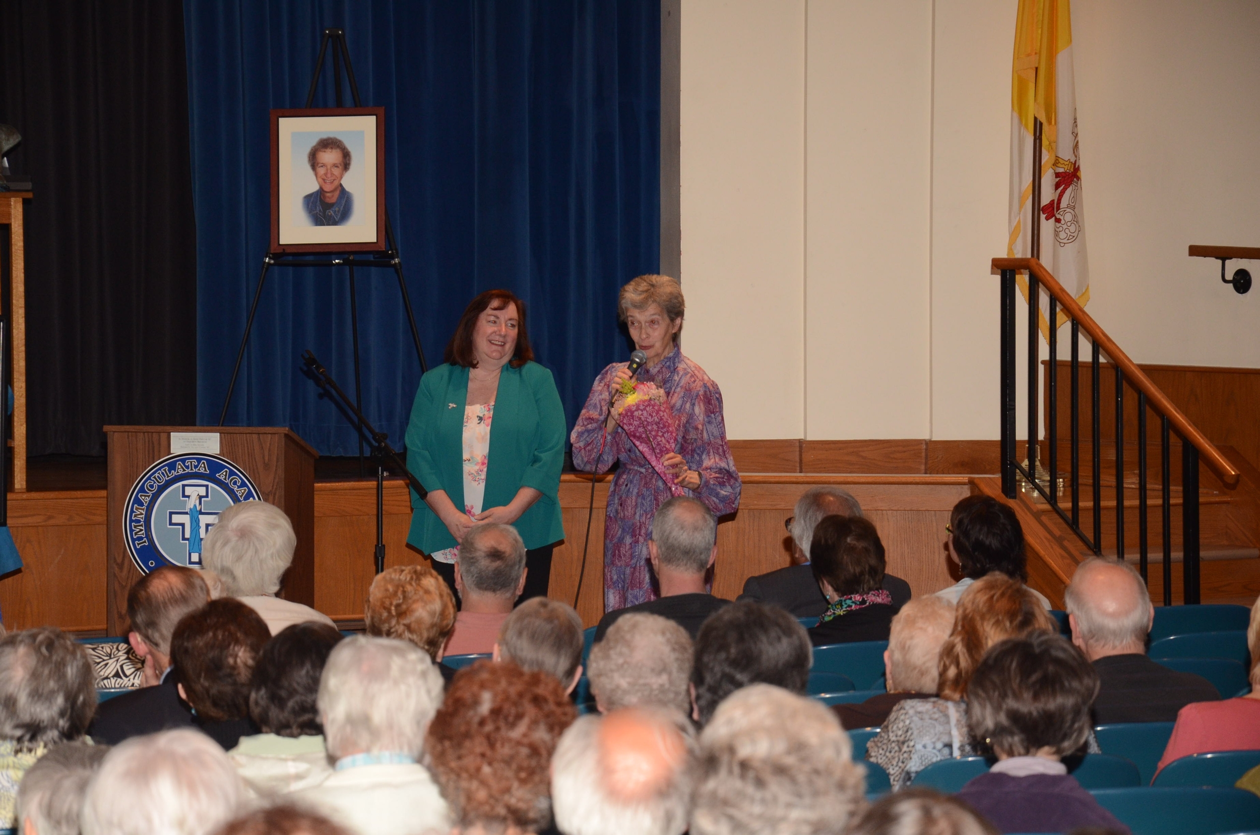 Sister Karen Center Director Vivian Waltz and Sister Liz Savage, SSJ