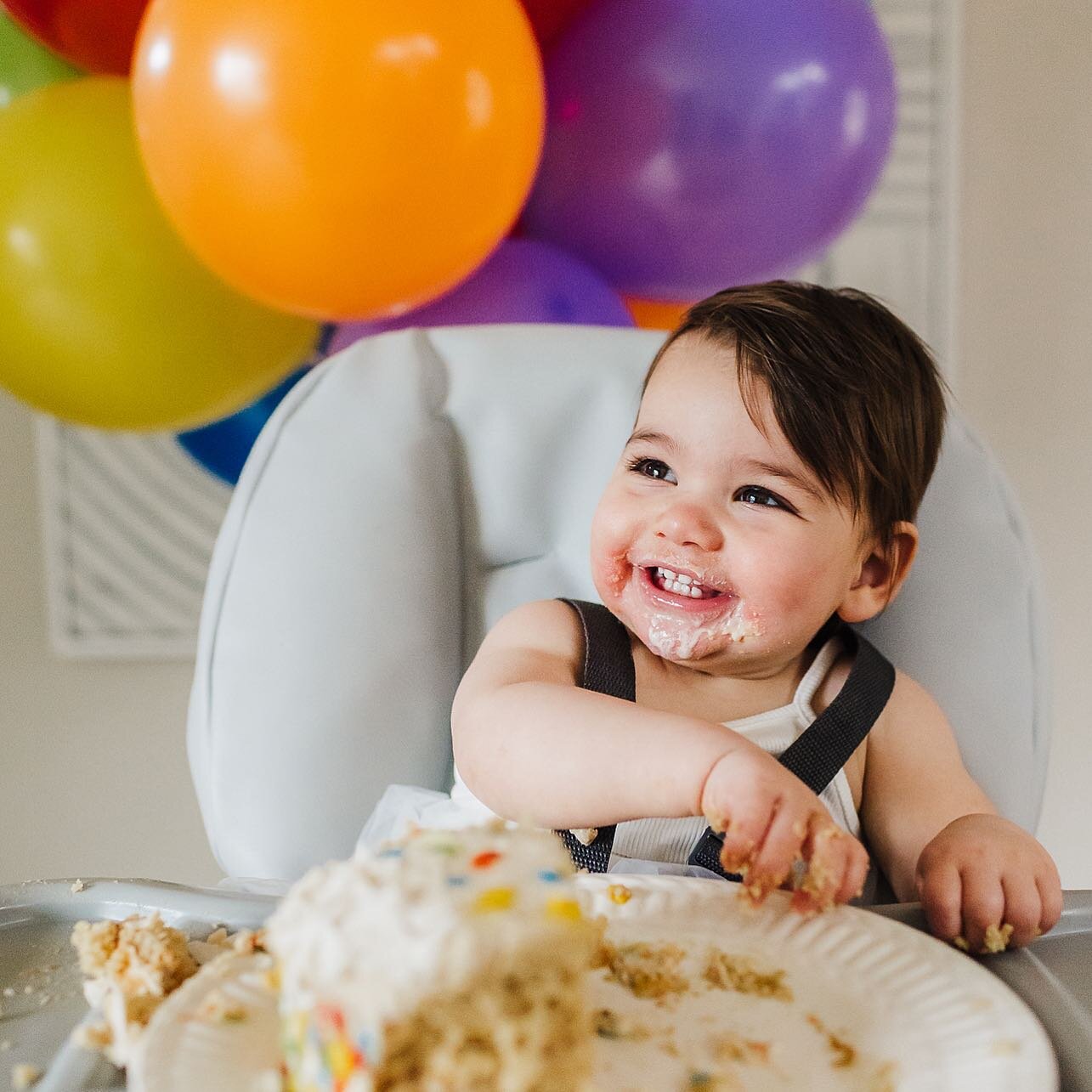 A sweet cake on her first birthday homemade with love by her momma.