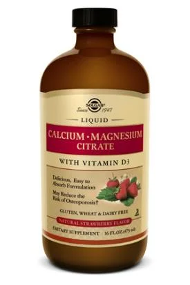 Solgar Calcium Magnesium Citrate with Vitamin D3 Strawberry Flavor