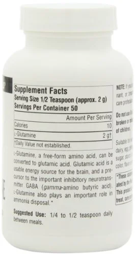 how much l carnitine should i take a day Source Naturals L-Glutamine 2 g — The Organic Market