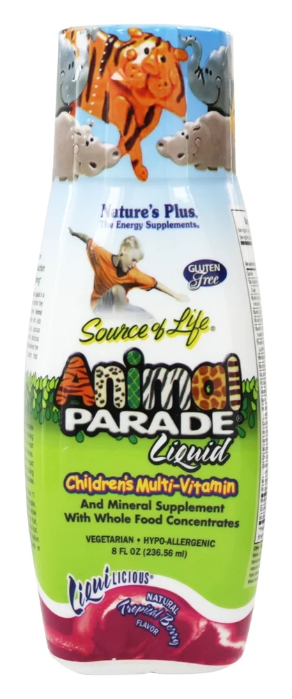 Nature's Plus Children's Liquid Multi-Vitamin and Mineral Tropical Berry 30 oz