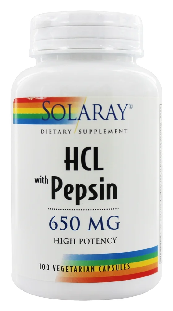 Solaray HCL with Pepsin 650 mg 