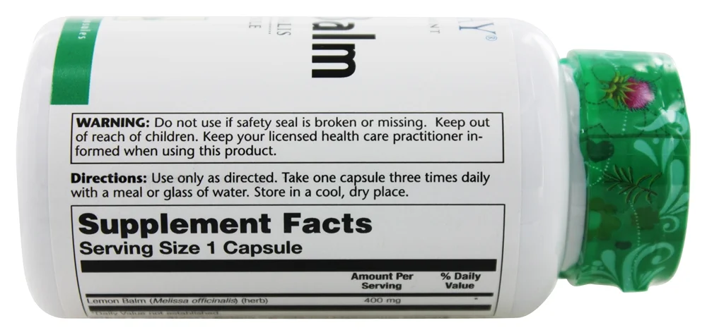 Solaray Lemon Balm 400 mg