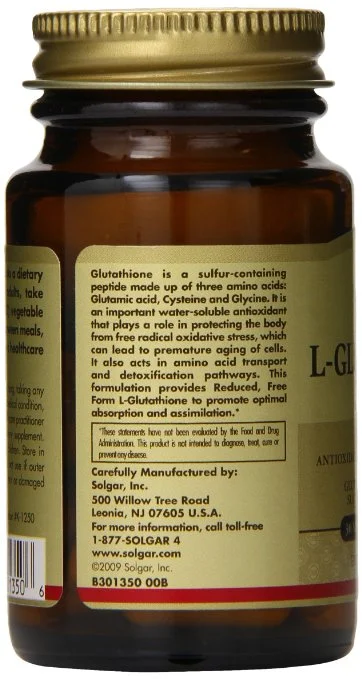 solgar reduced l-glutathione 250 mg Maximised 250mg 60 capsules Solgar Reduced L-Glutathione 250 Mg