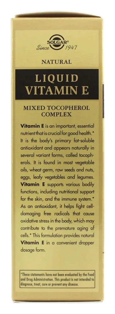 liquid vitamin e solgar minsan Solgar Liquid Vitamin E Integratore Alimentare in Gocce, 58ml main image 1