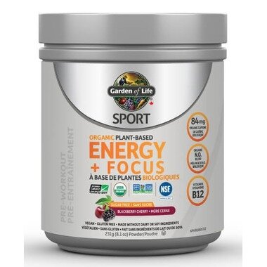 Garden of Life Organic Plant-Based Energy + Focus Sugar Free