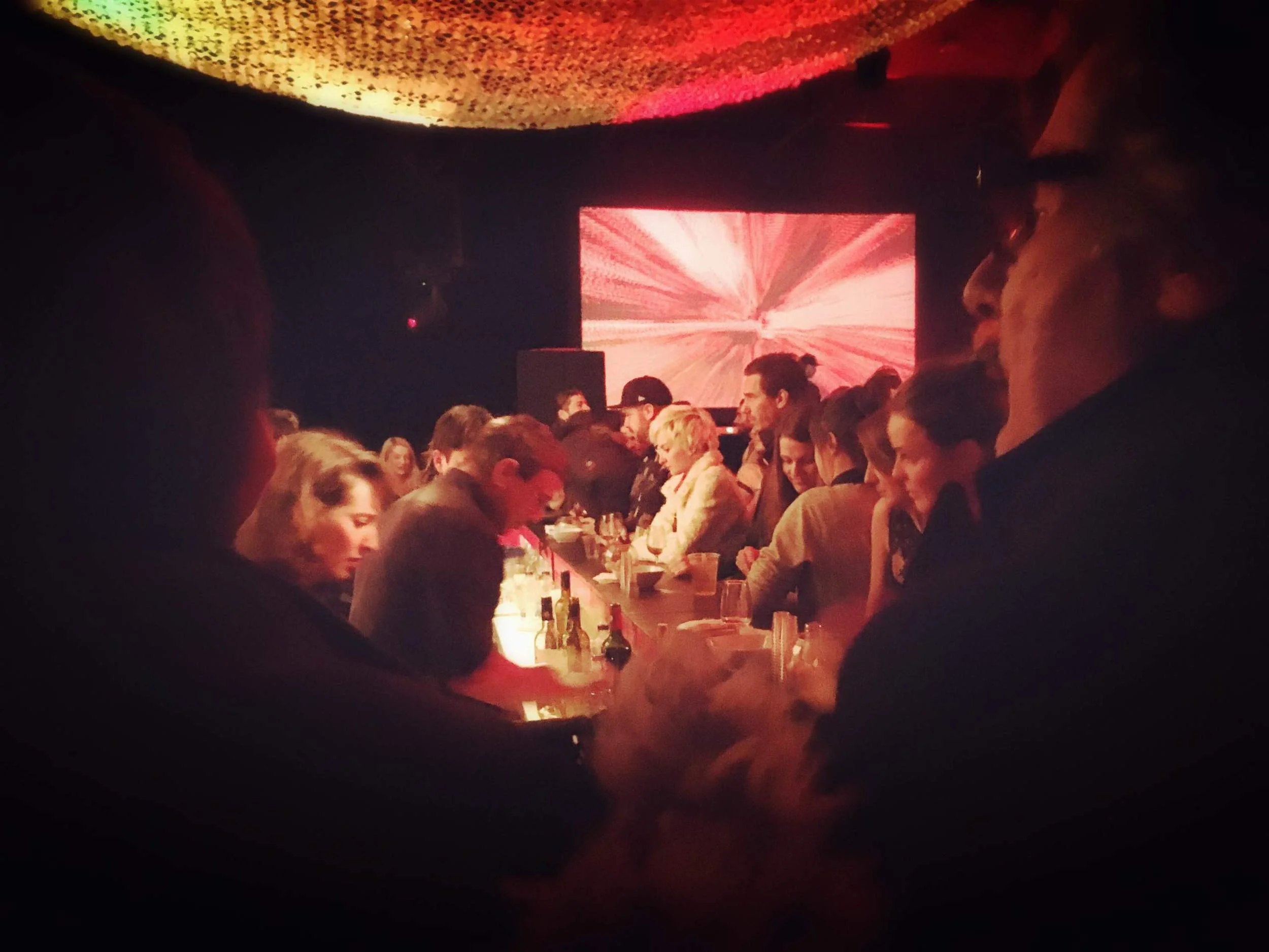 A photo I took at the bar during a night event