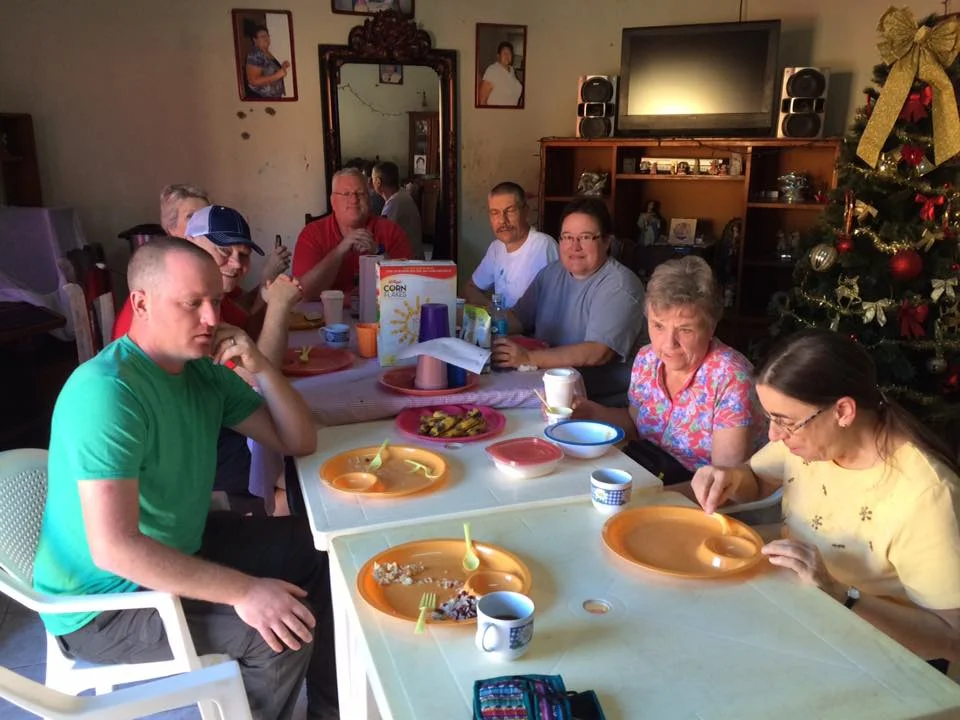 Devotions, held in common with family and friends back home, followed dinner each evening.