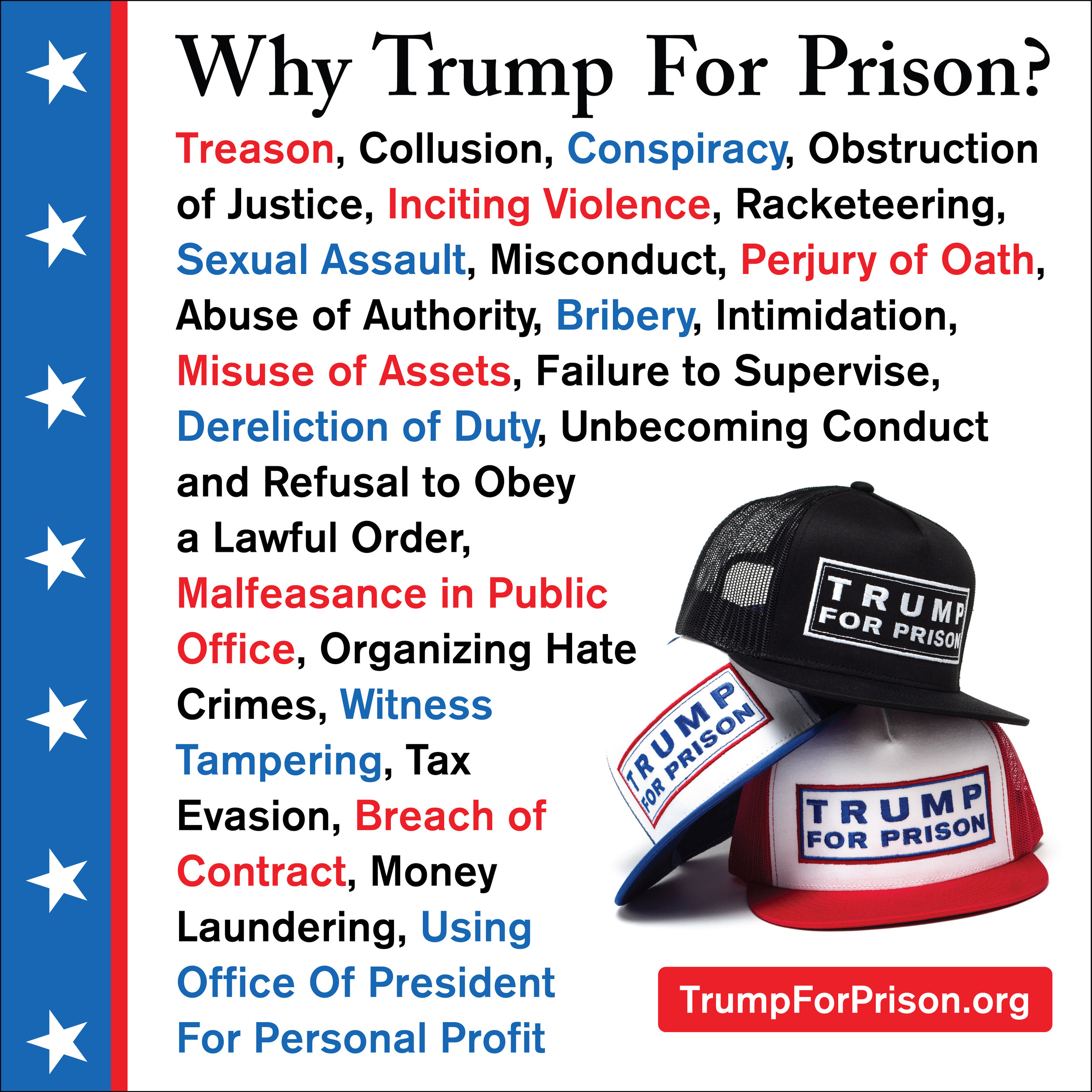 Trump For Prison Crimes List