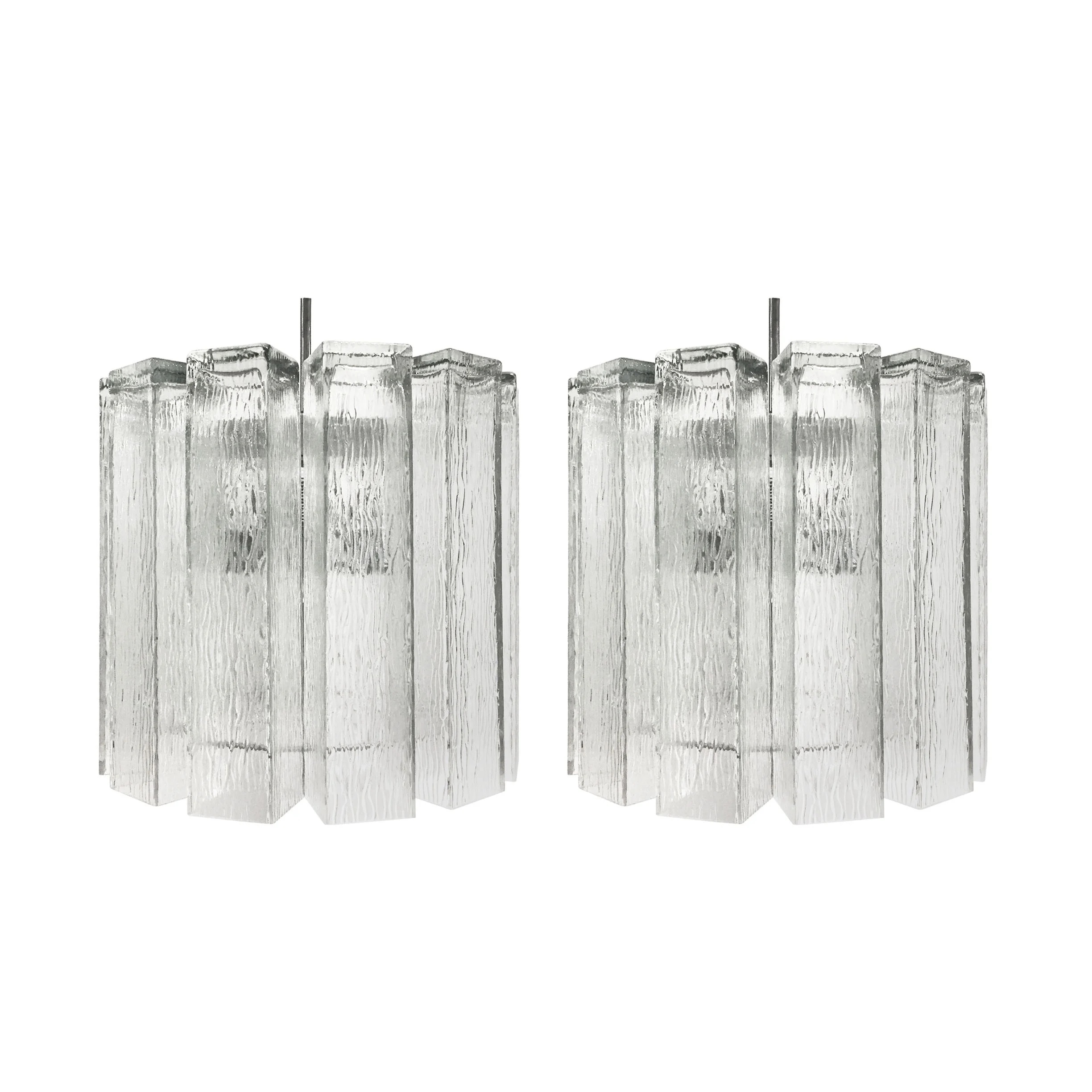 PAIR OF 1970'S DORIA ART GLASS CHANDELIERS 