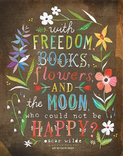 "Flowers and the Moon" © Katie Daisy
