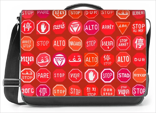 Stop sign messenger bag concept. ©2015 Troy Litten