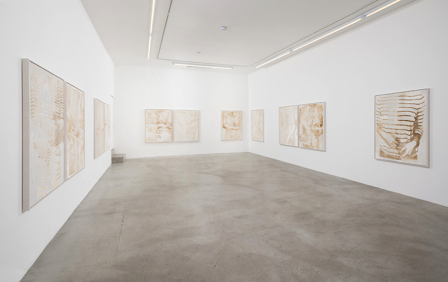 Installation View of "Matthew Brandt: Velvet and Bubble Wrap" at M+B, Los Angeles