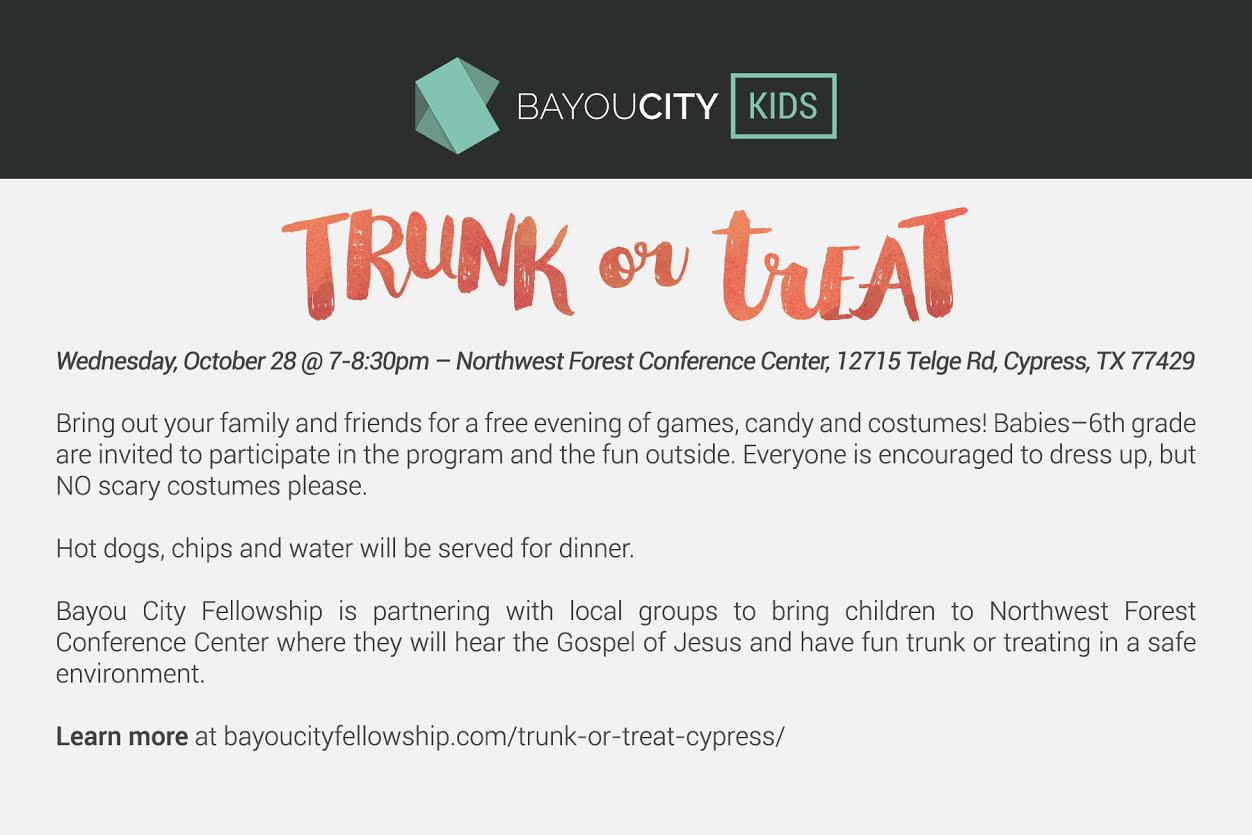 Trunk or Treat- Cypress 