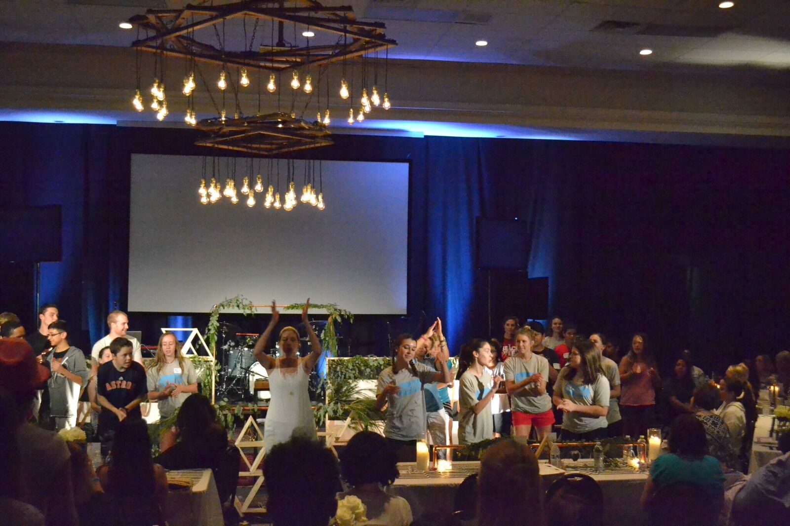 The kids had a great day as well. We had bounce houses for the little guys and a choreographed routine for the teens. Well, maybe that was more for the mom's but they sure had fun performing it!