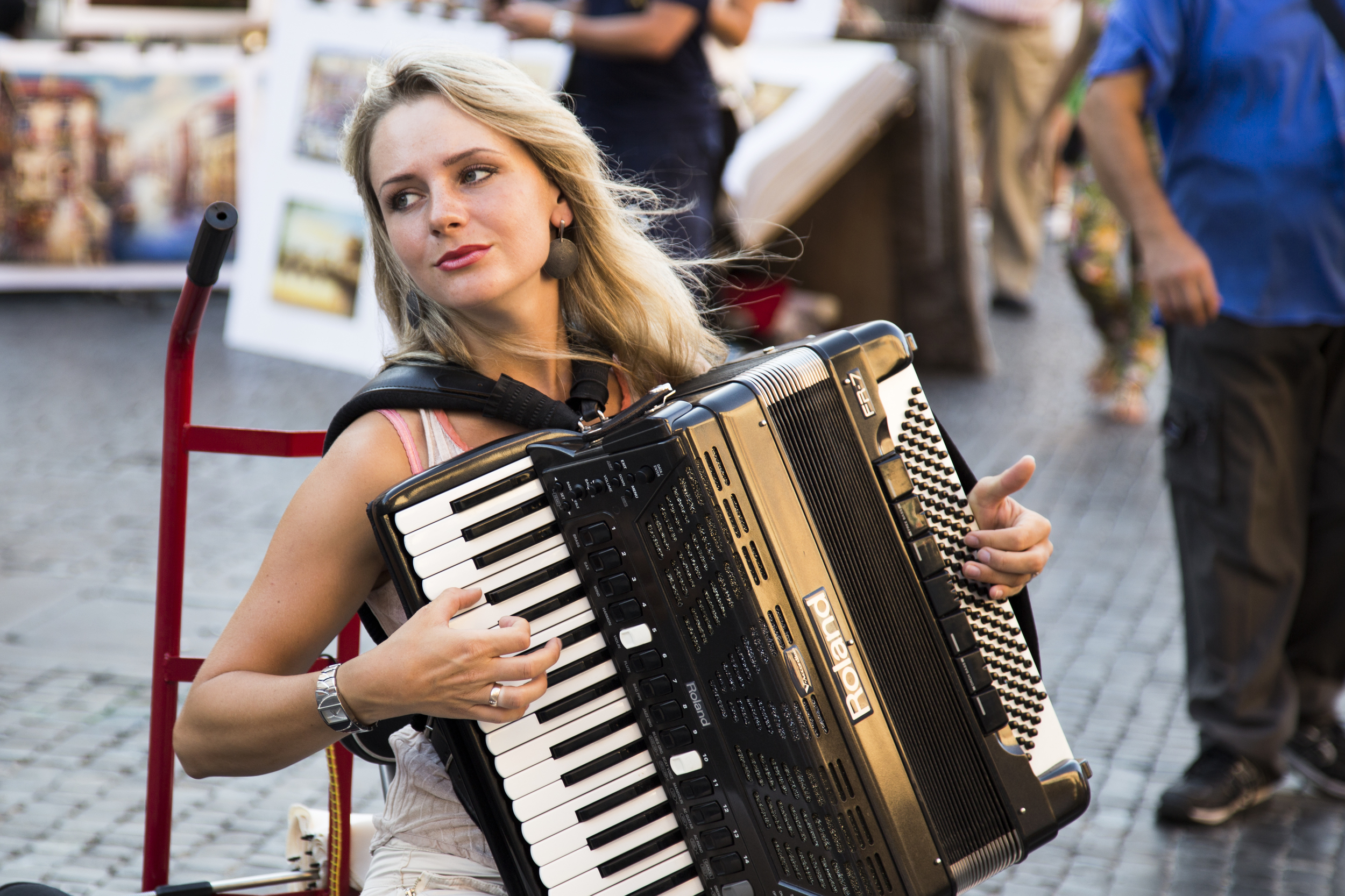 Accordion Lady - UW Design Program in Rome, 2014
