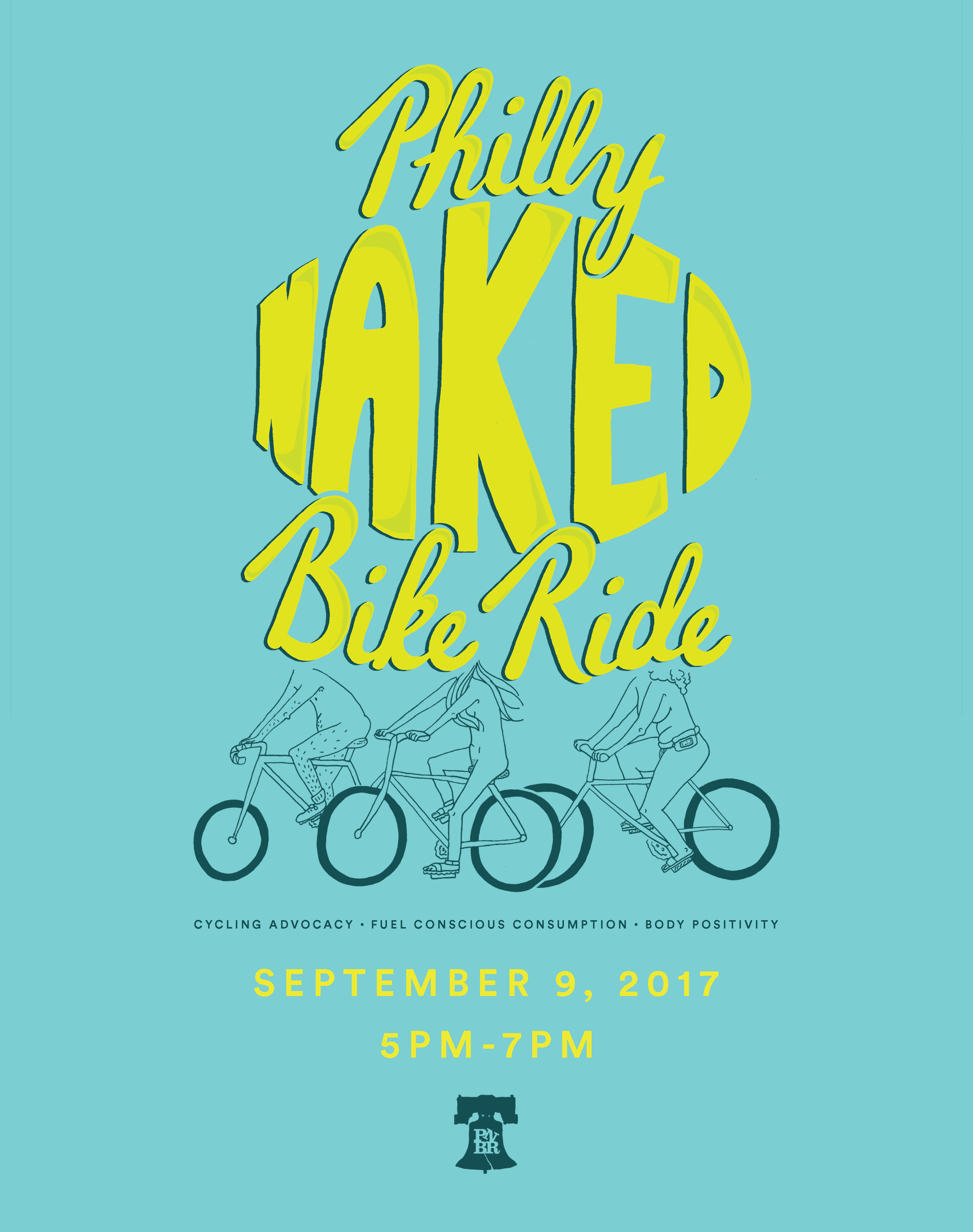 POSTER FOR PHILLY NAKED BIKE RIDE