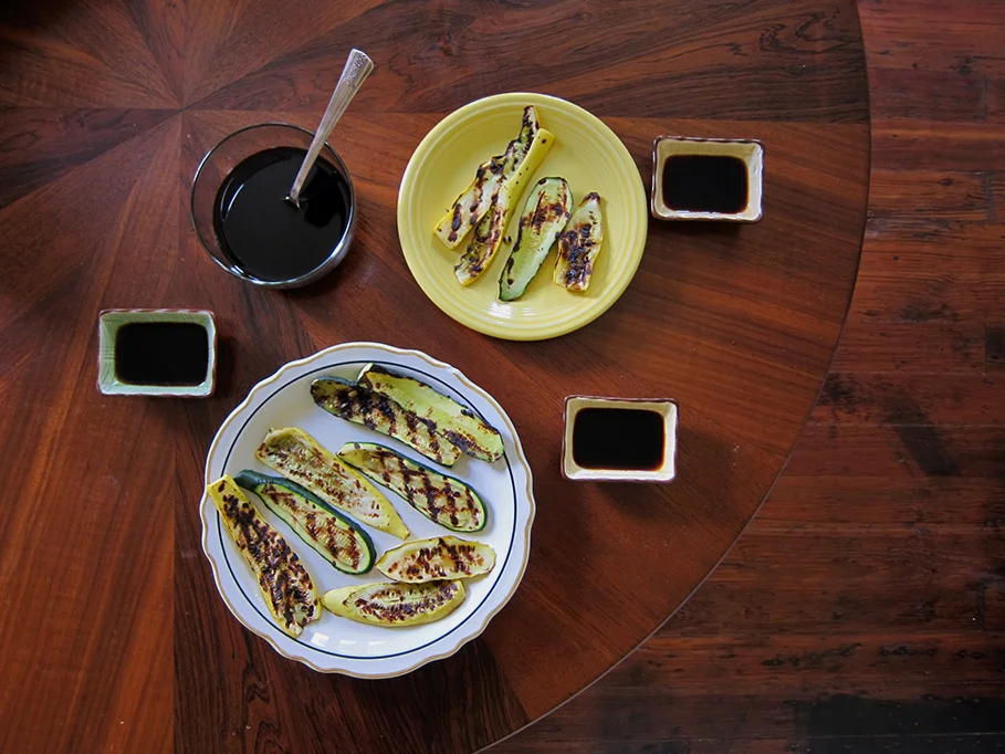 The ponzu looks dark. But its flavor is all poppy brightness.
