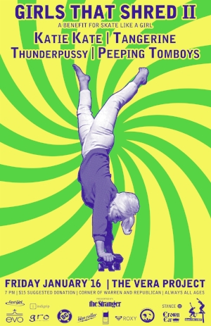 Annual benefit for Seattle Based non-profit Skate like a Girl . See more information at Girlsthatshred.org