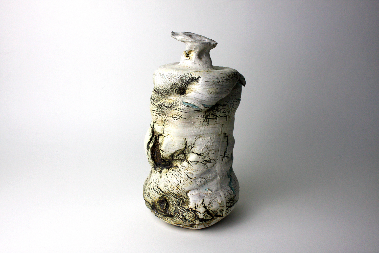  2012  9.5x5.25inches  stoneware, porcelain slip, glazes 