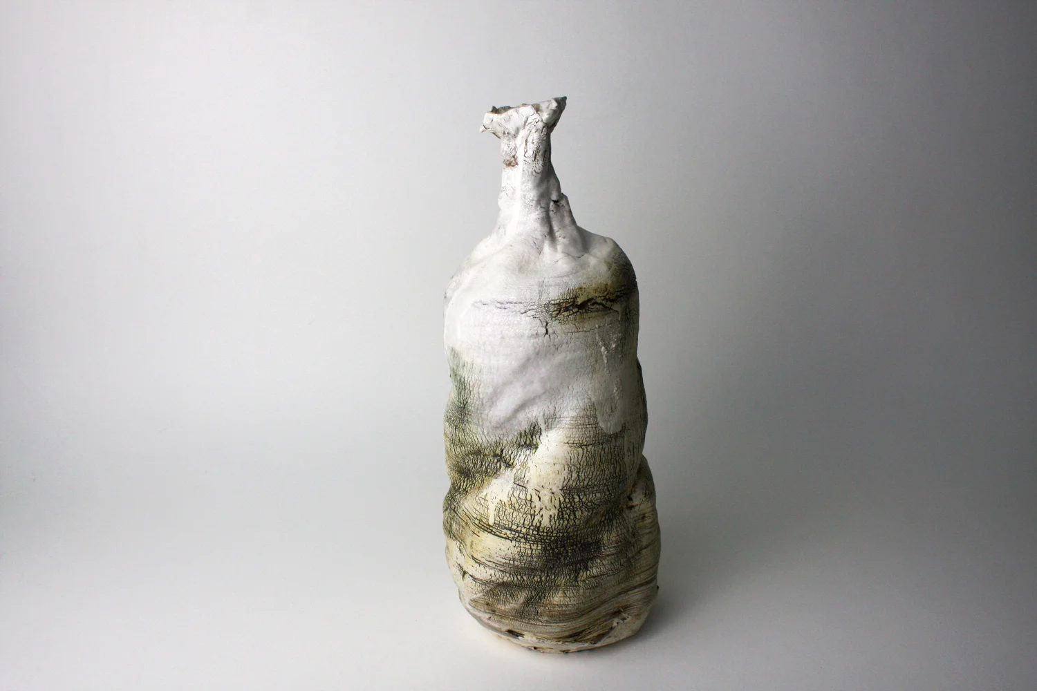  2012  11.5x4.75inches  stoneware, porcelain slip, glazes 