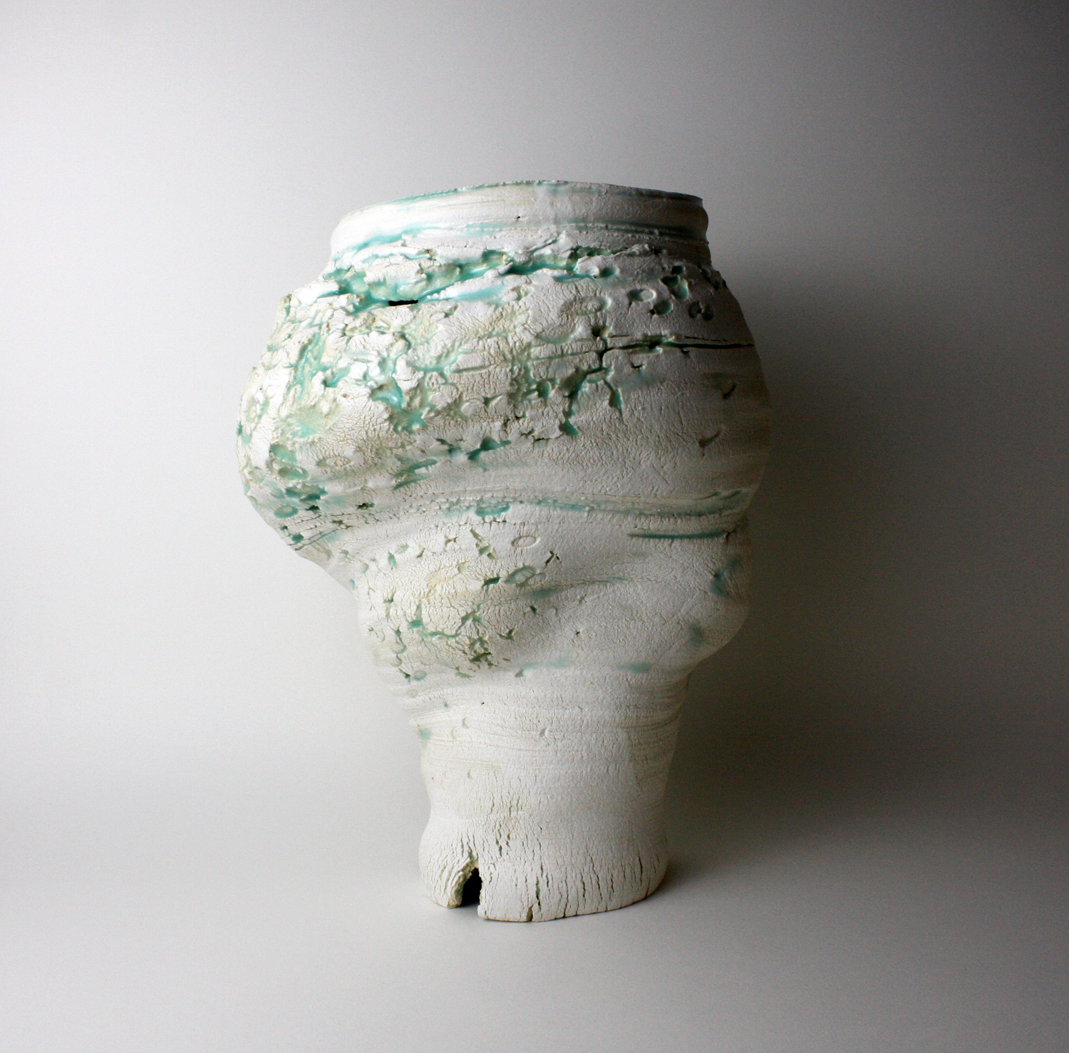  2013-2015  12.5x10x8inches  stoneware, porcelain slip, glaze 