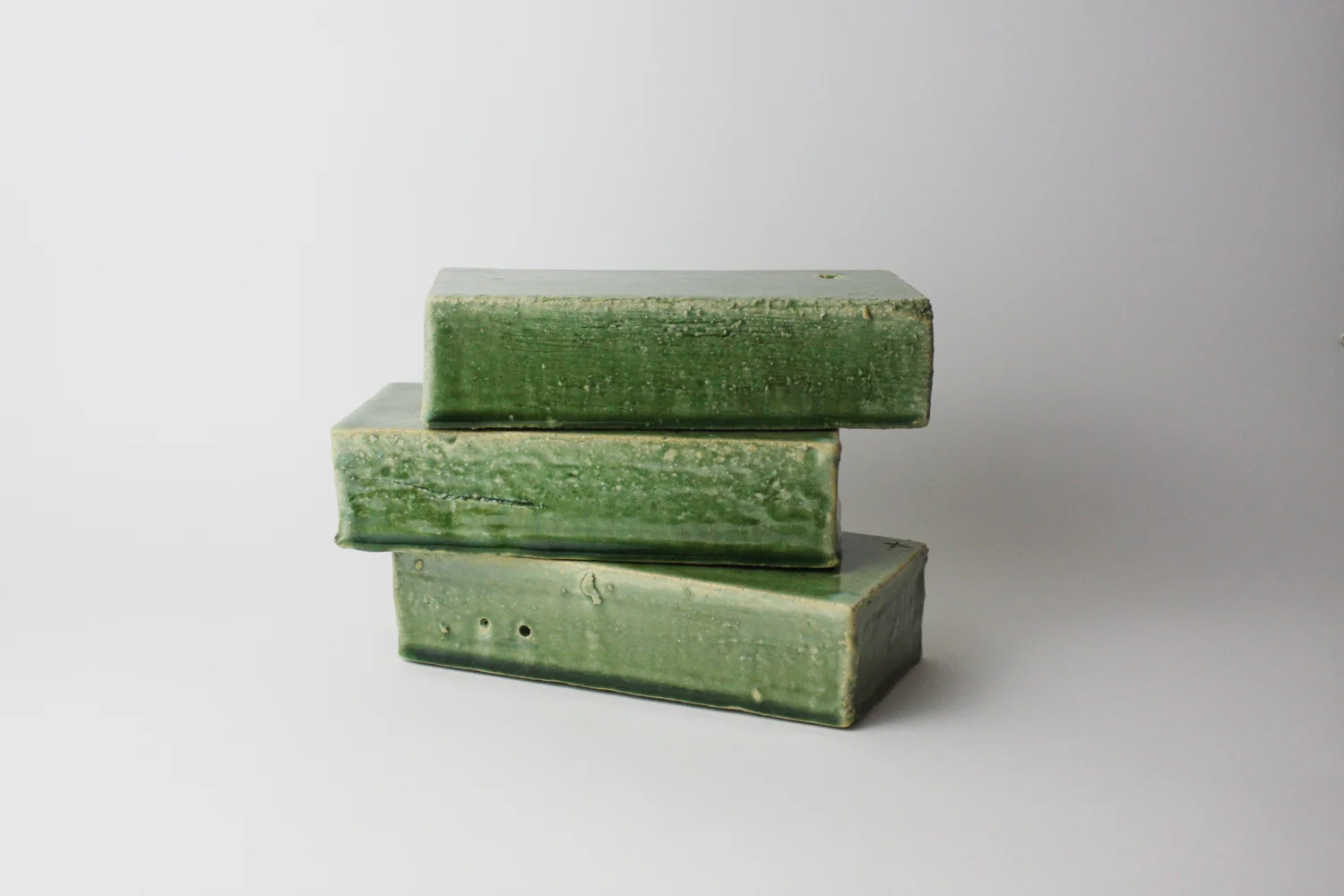  2015  2 x 4 x 8 inches &nbsp;x 3 pieces  Glazed Ceramic 