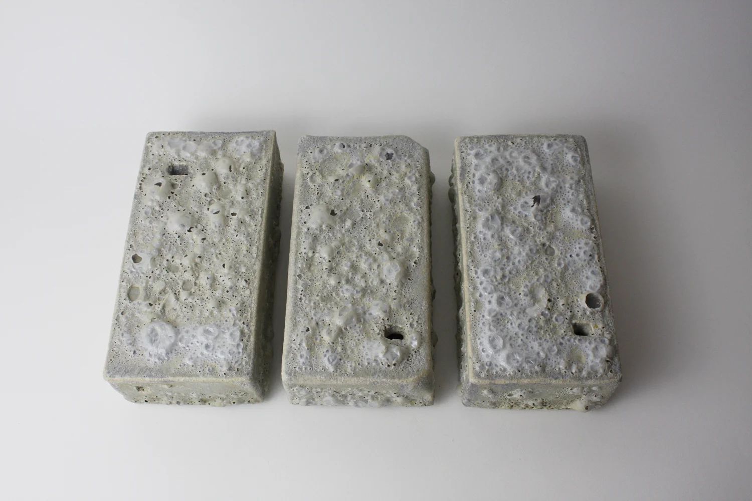  2015  2 x 4 x 8 inches &nbsp;x 3 pieces  Glazed Ceramic 