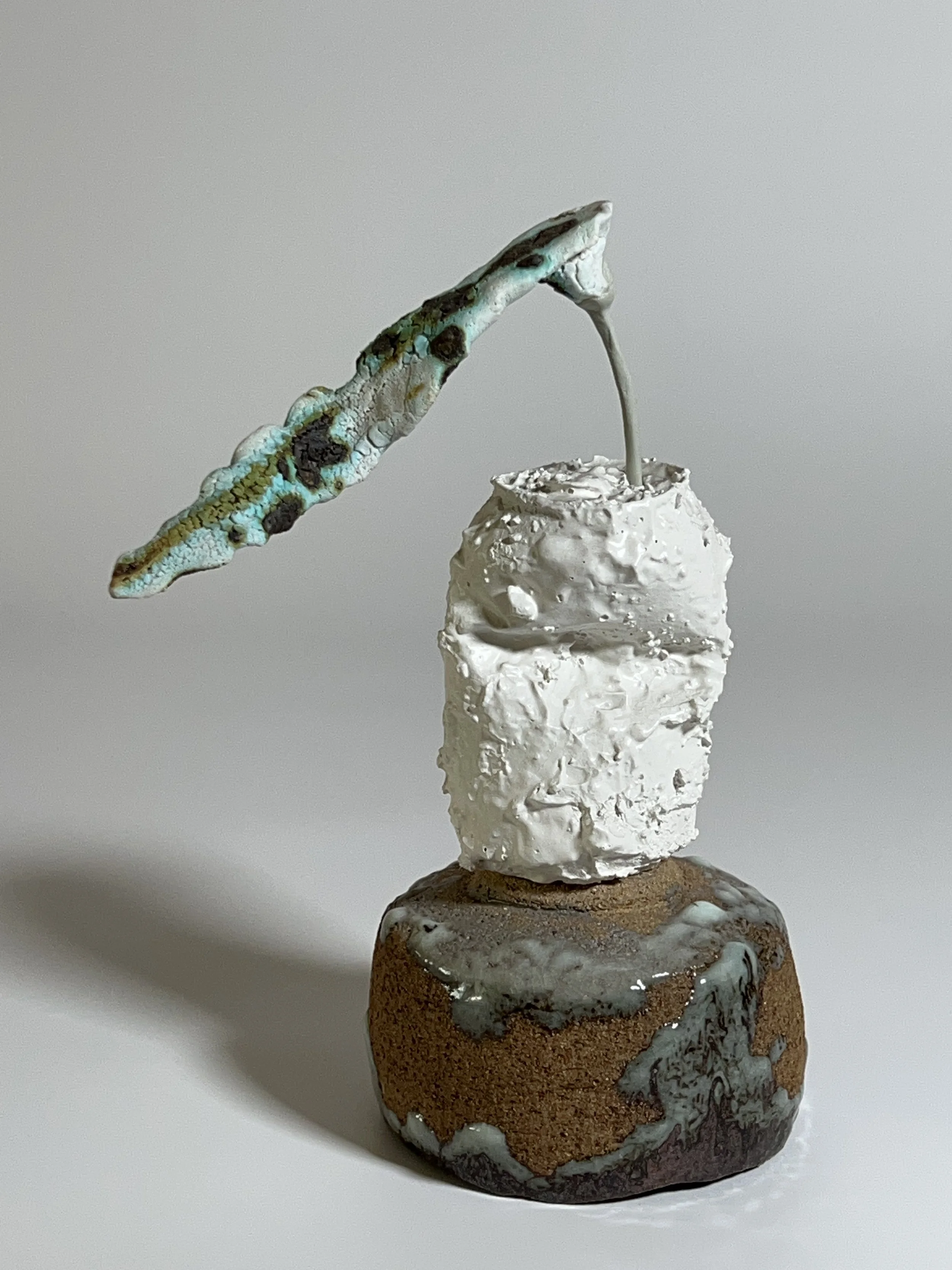  2021  Glazed ceramics, &nbsp;beverage can, plaster, paint, epoxy, metal wire,&nbsp;  11 x 9 x 5 inches 