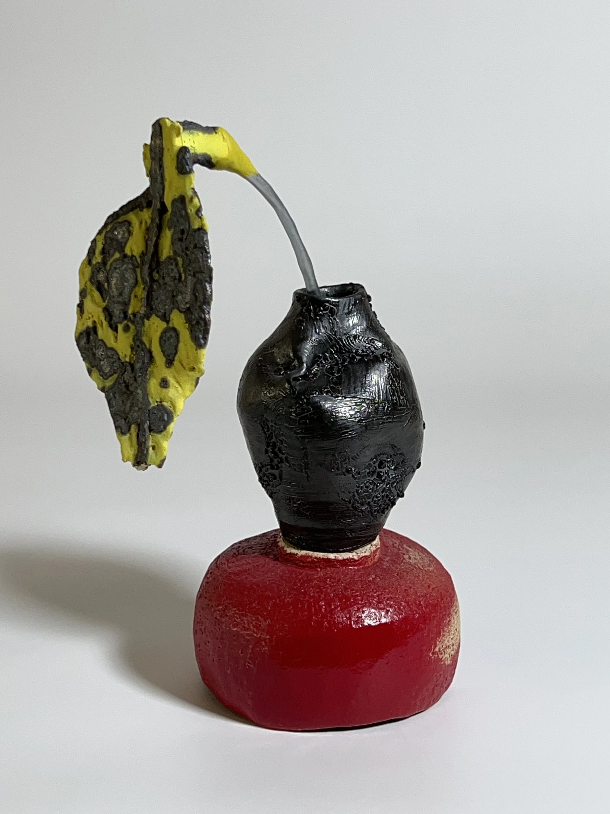  2021  Glazed ceramics, paint, epoxy, metal wire,&nbsp;  11 x 8 x 5 inches 