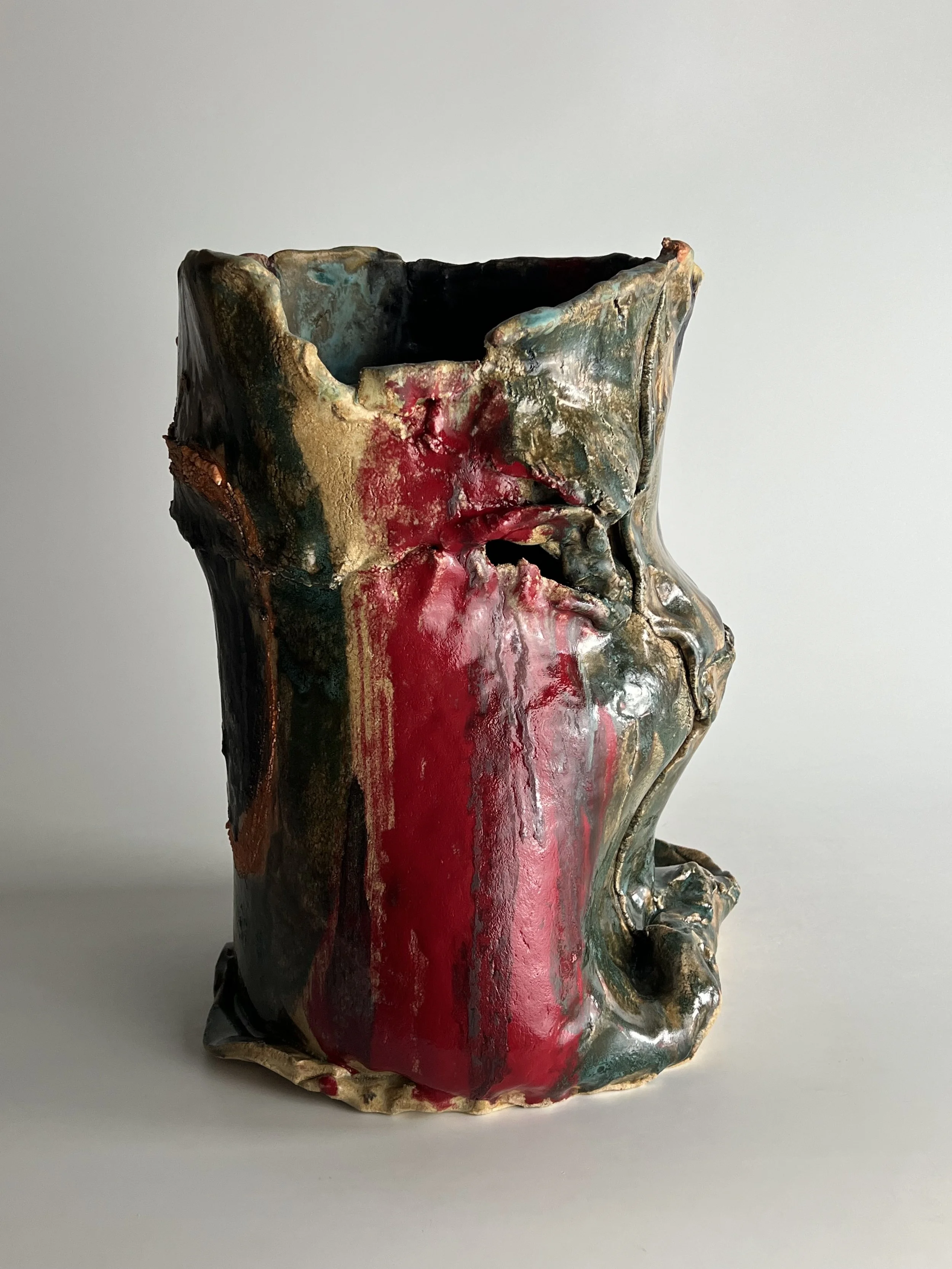  Vessel  2024  Glazed ceramic  16 x 13 x 12 inches 