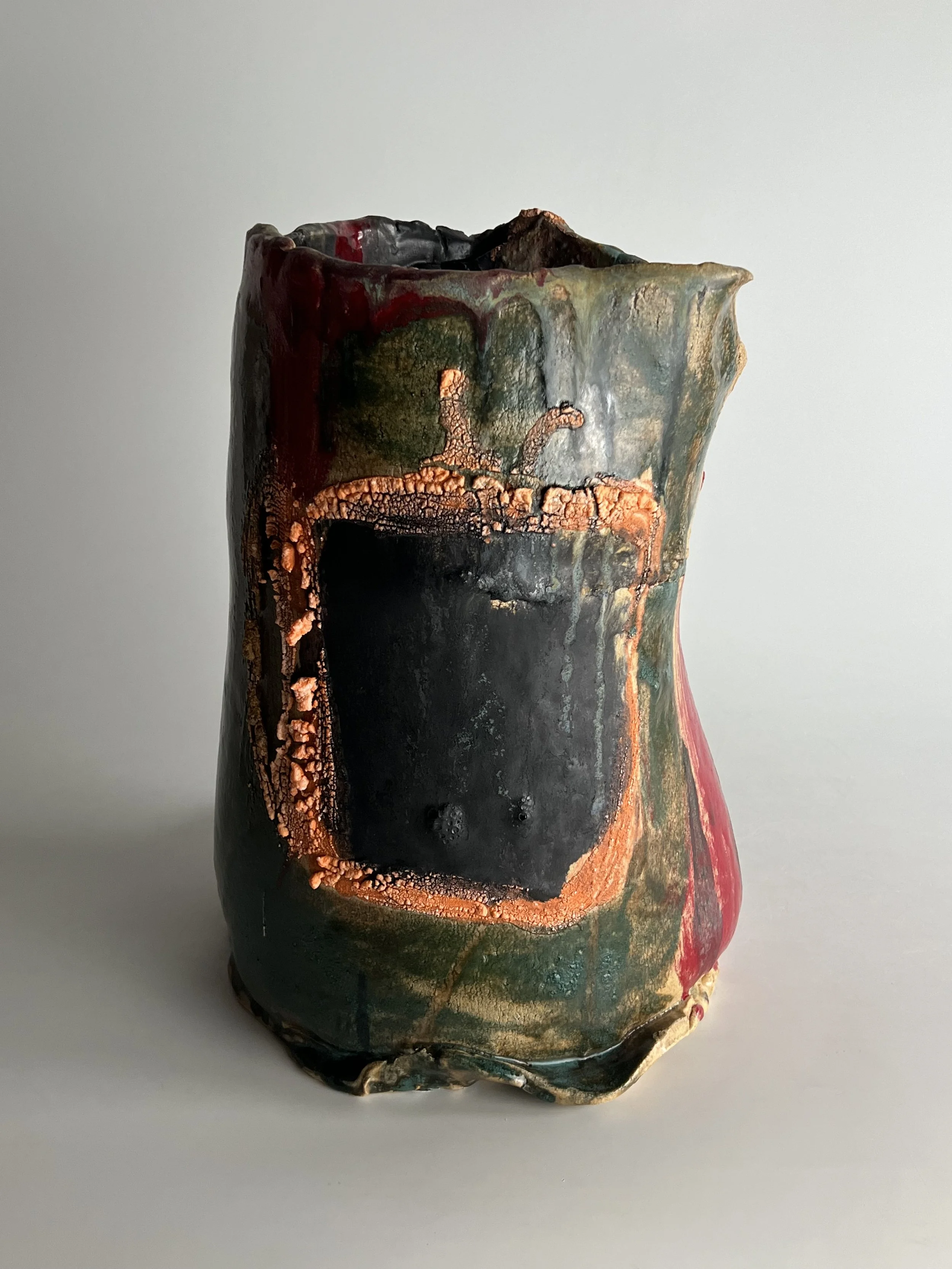  Vessel  2024  Glazed ceramic  16 x 13 x 12 inches 