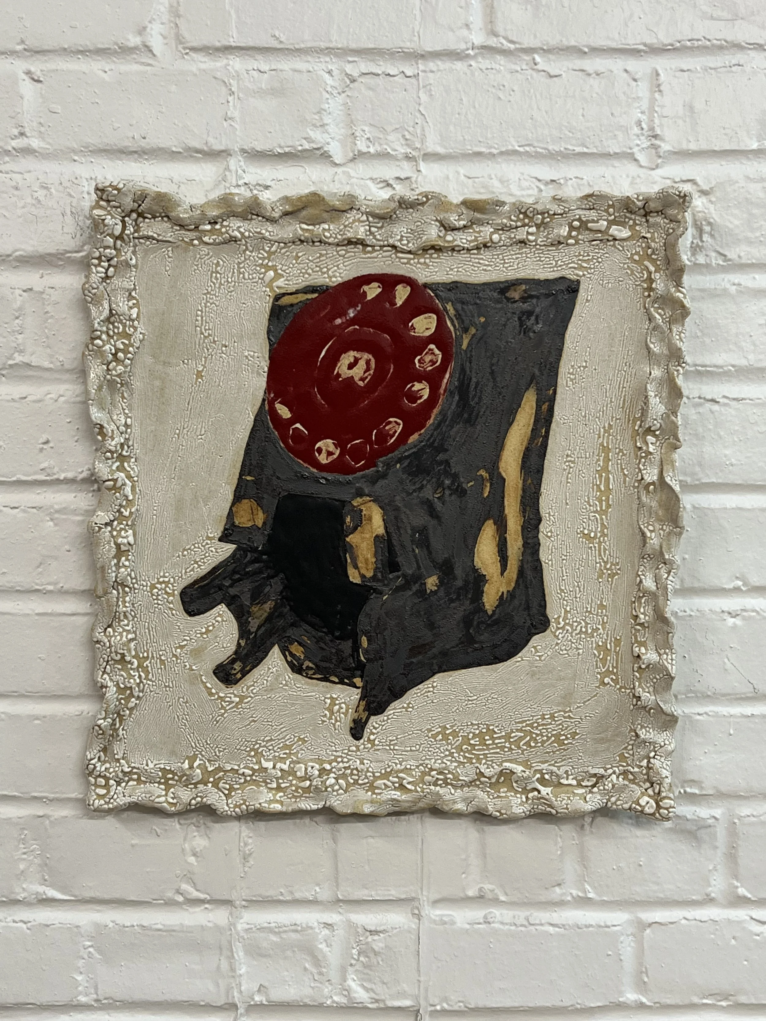  2023  18 × 18 × 1.5 inches  Glazed ceramic 