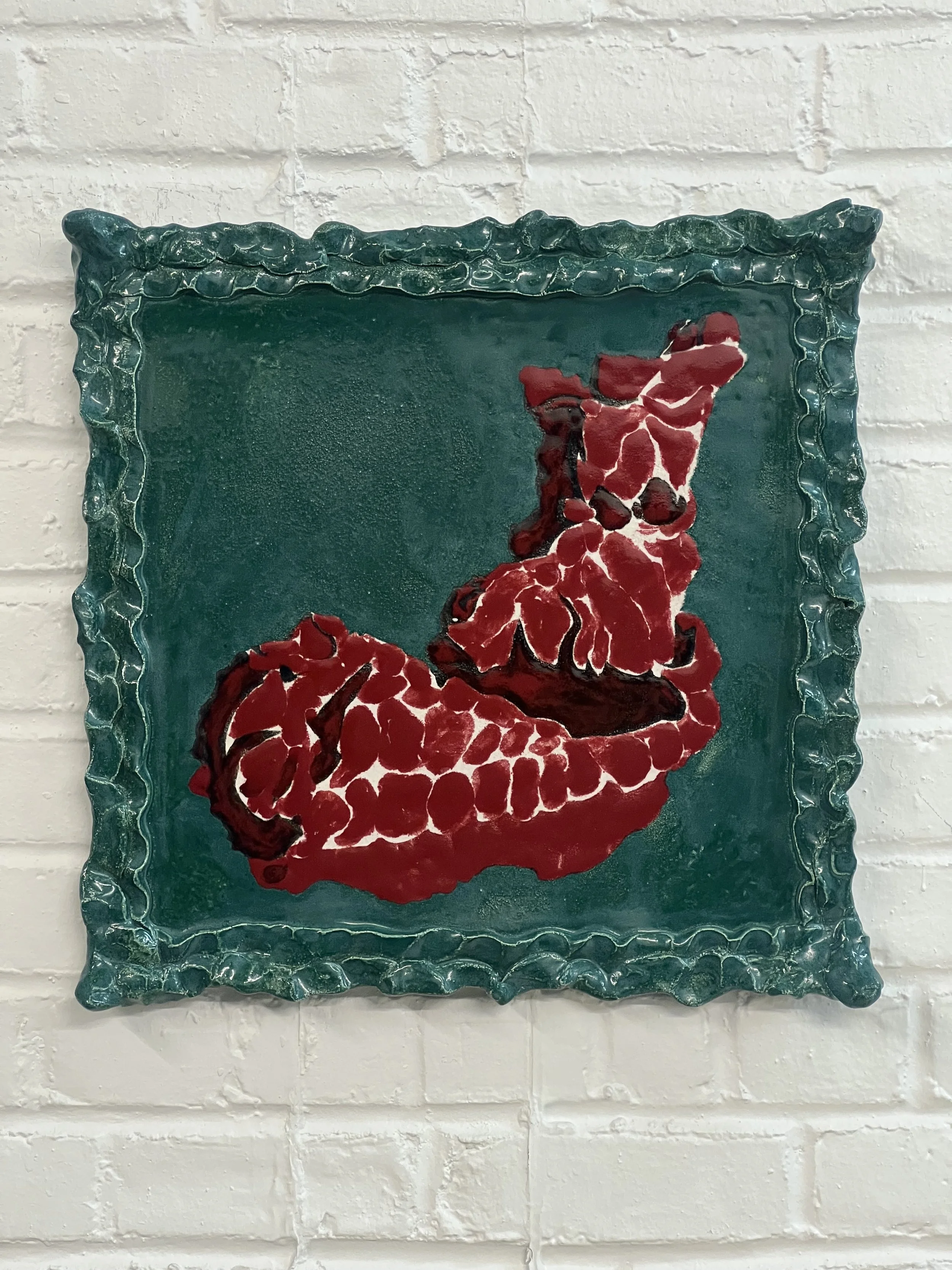  2023  18 × 18 × 1.5 inches  Glazed ceramic 