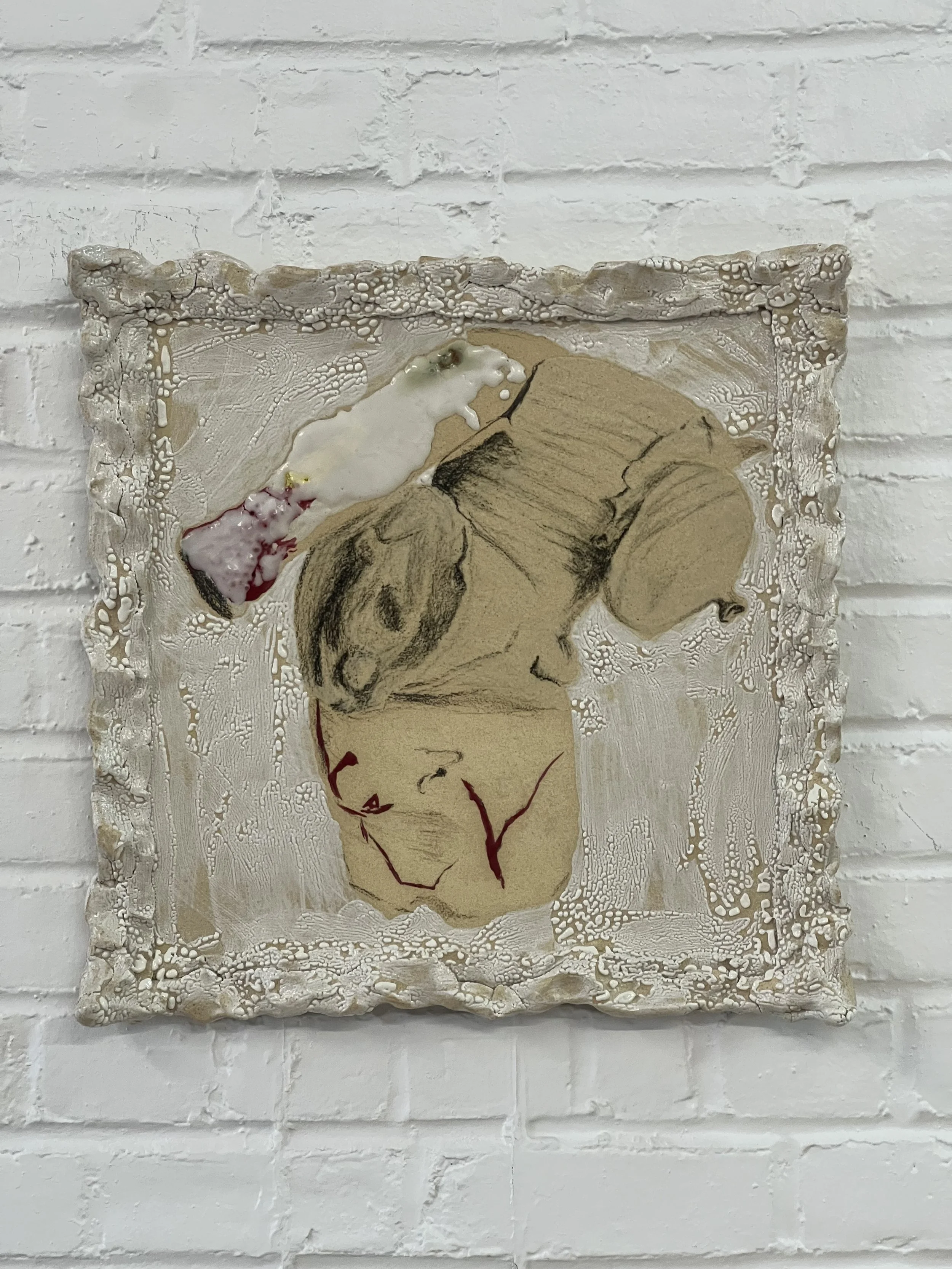  2023  18 × 18 × 1.5 inches  Glazed ceramic 