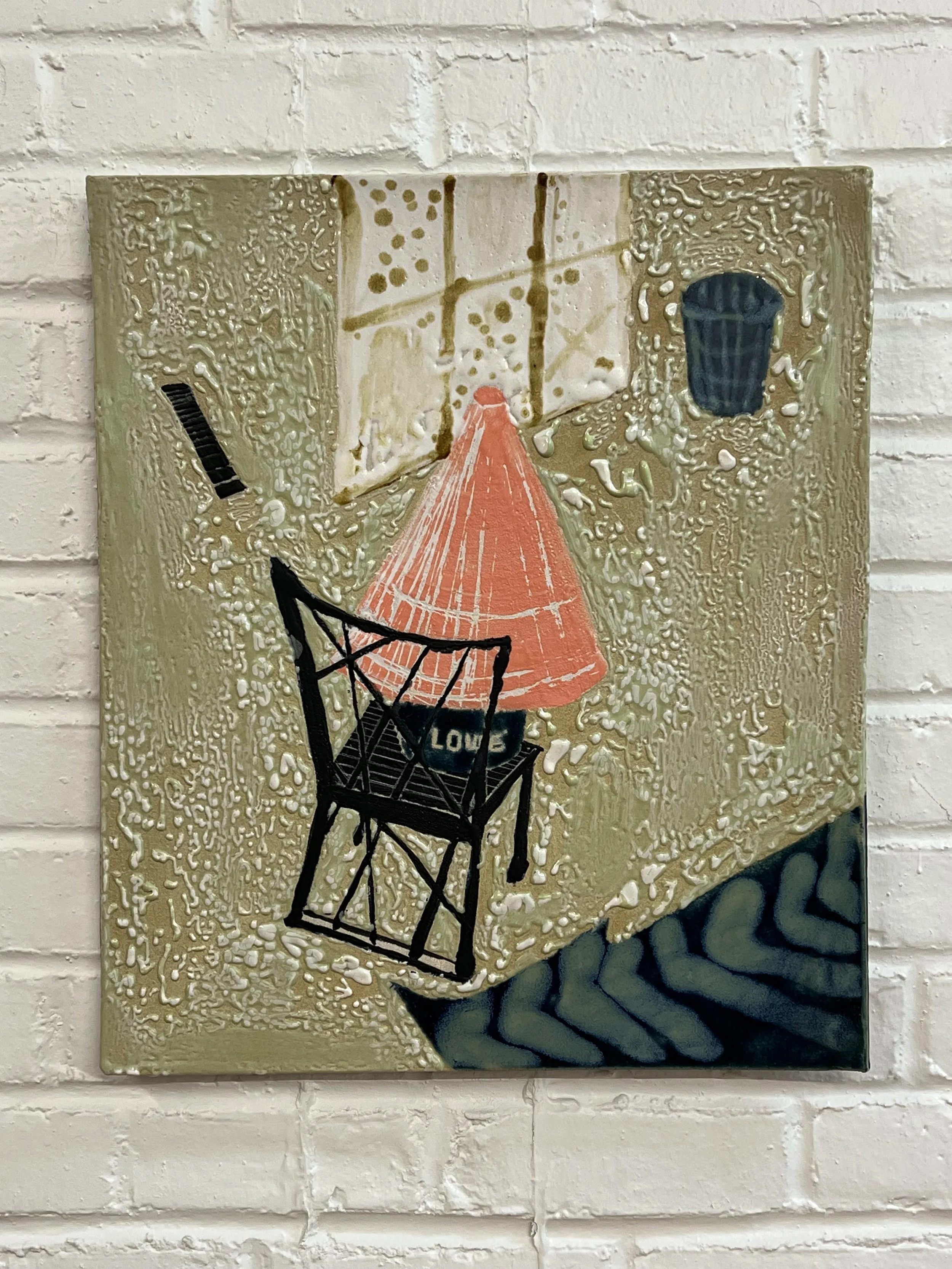  Cone man  2024  19.5 × 17 inches  Glazed ceramic 