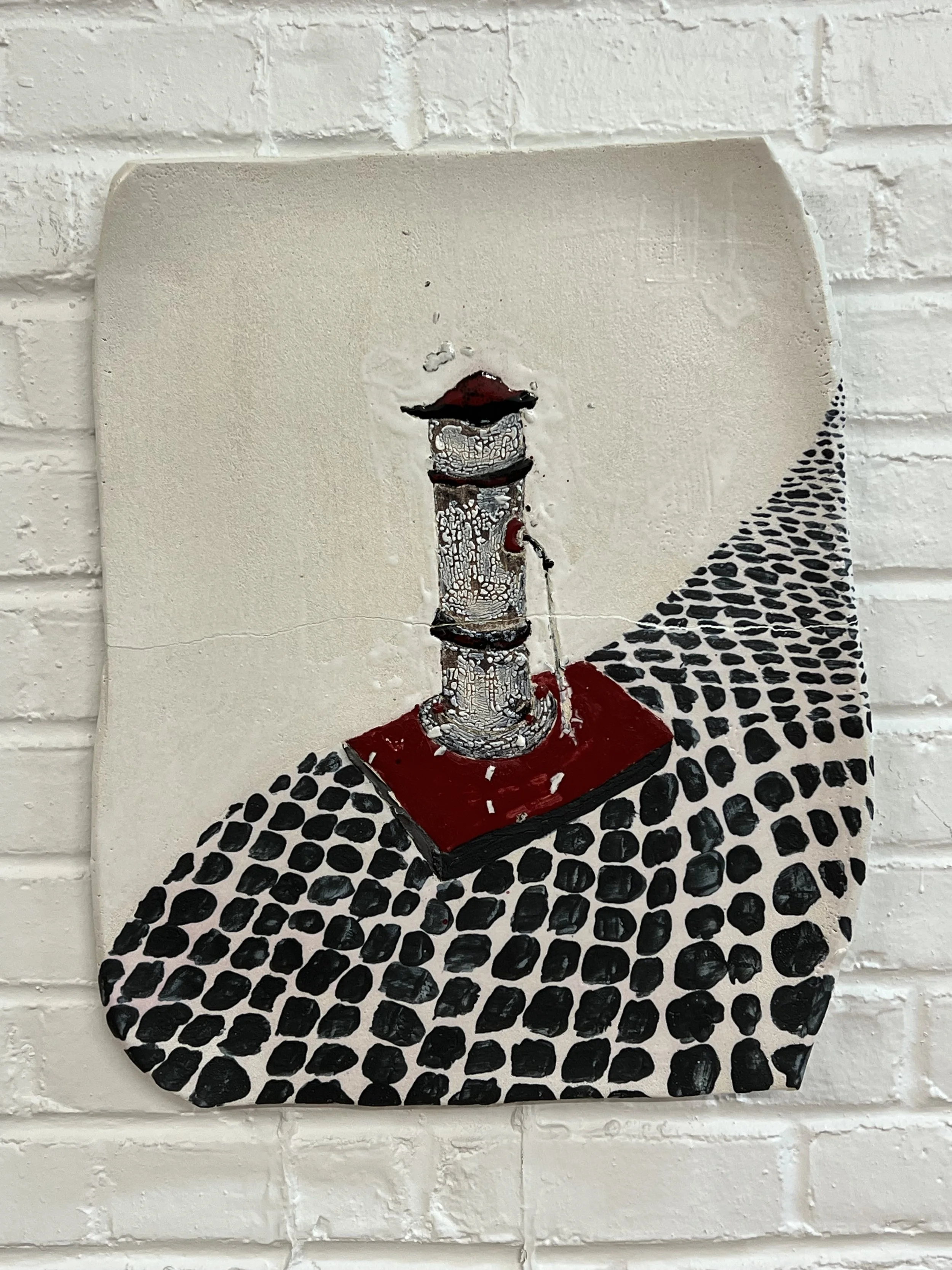  2024  20 × 16.5 x 1 inches  Glazed ceramic, epoxy 