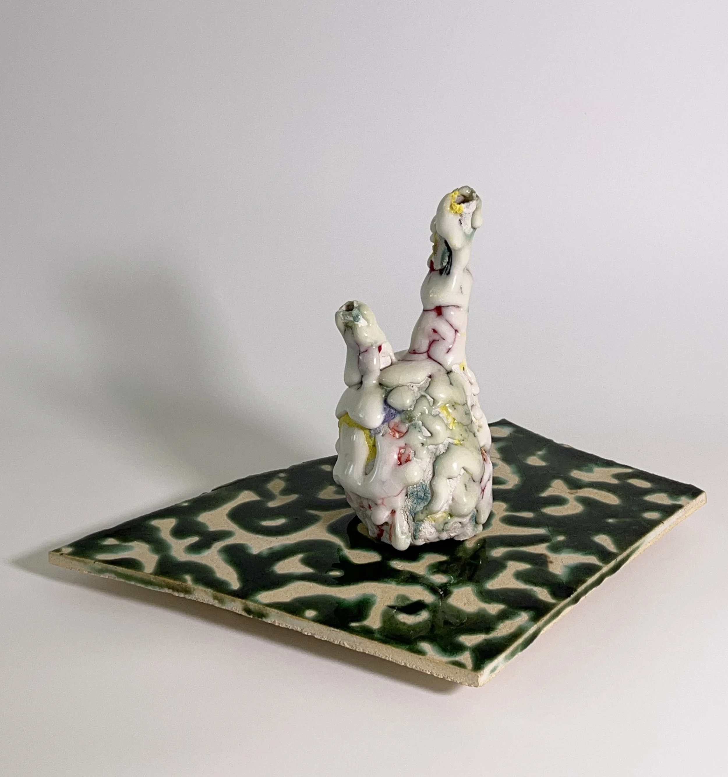  2025  Glazed ceramics, epoxy  9.75 x 18 × 14 inches 