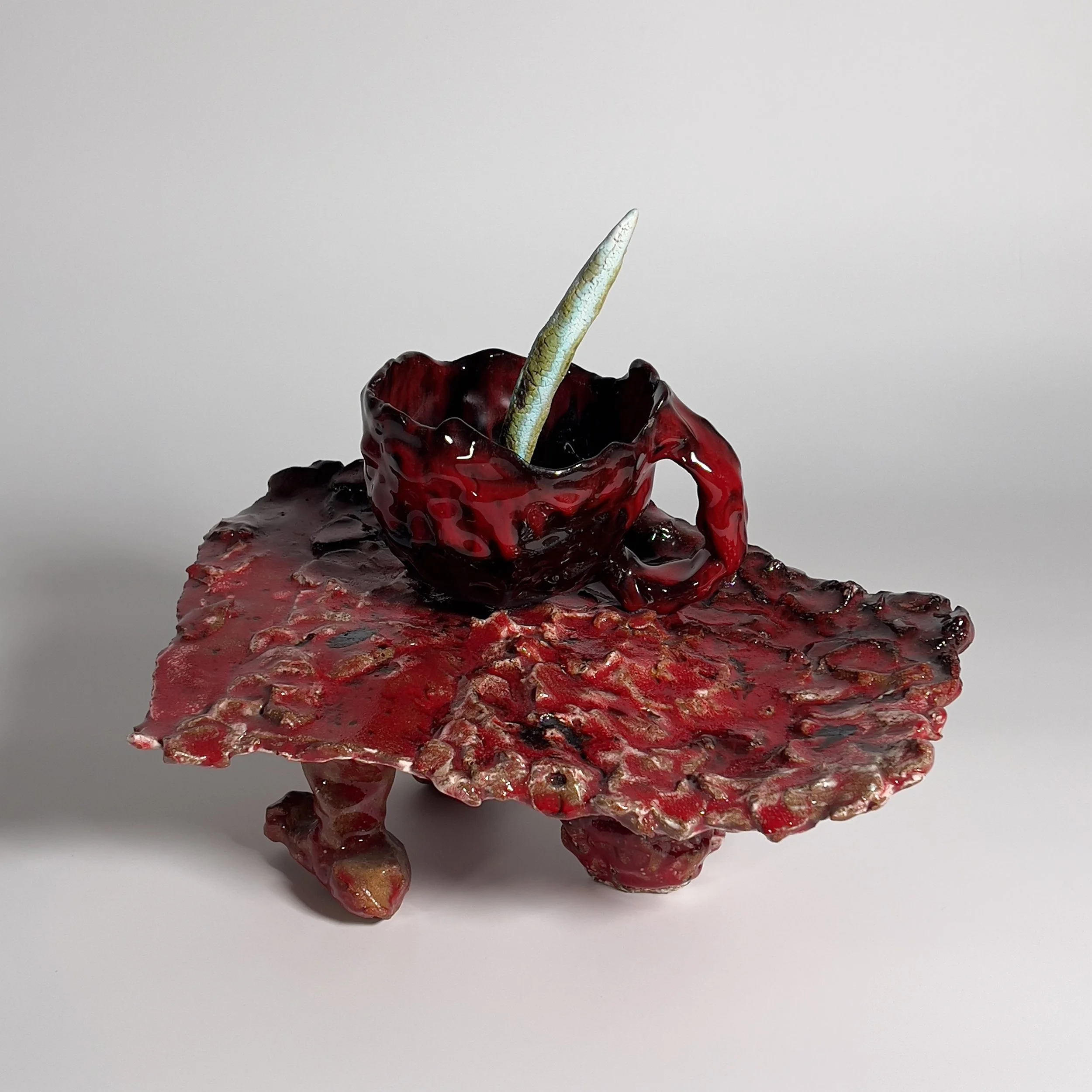  2025  Glazed  ceramics, metal wire, epoxy, and epoxy glue  10 x 12.25 x 8.75 inches 