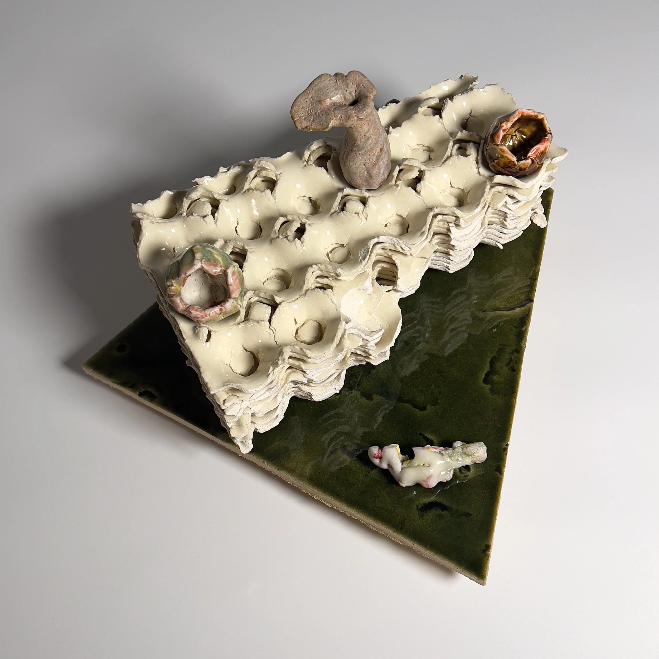  2025  Glazed ceramics and epoxy  8.5 x 15x 16inches 