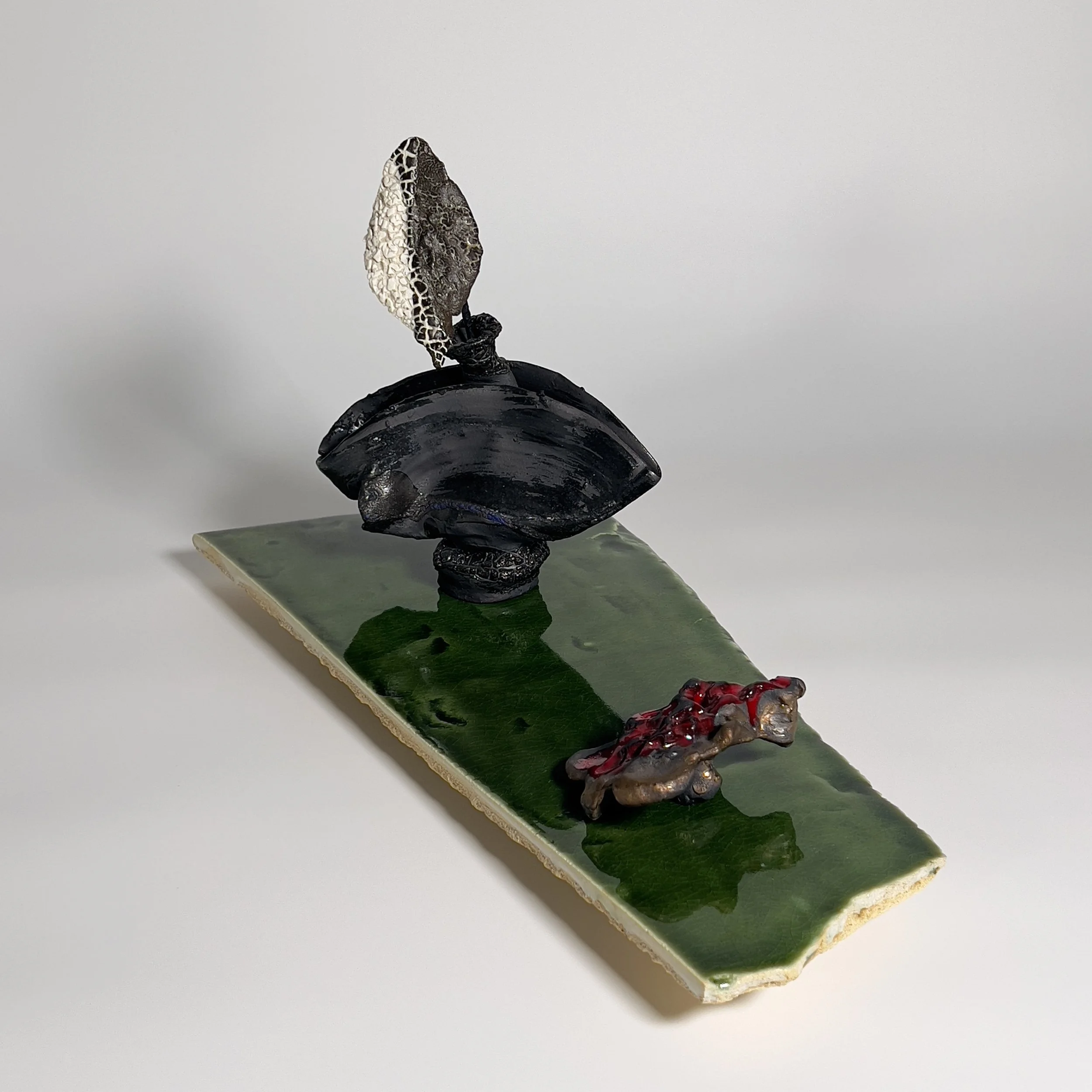  2025  Glazed ceramics, epoxy, metal wire, and epoxy glue  11 x 20 x 9 inches 