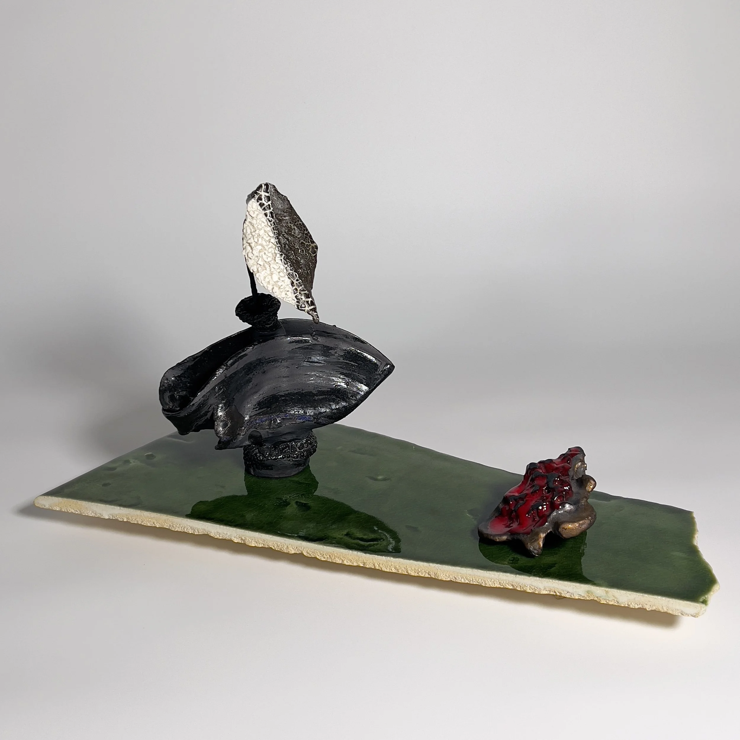  2025  Glazed ceramics, epoxy, metal wire, and epoxy glue  11 x 20 x 9 inches 