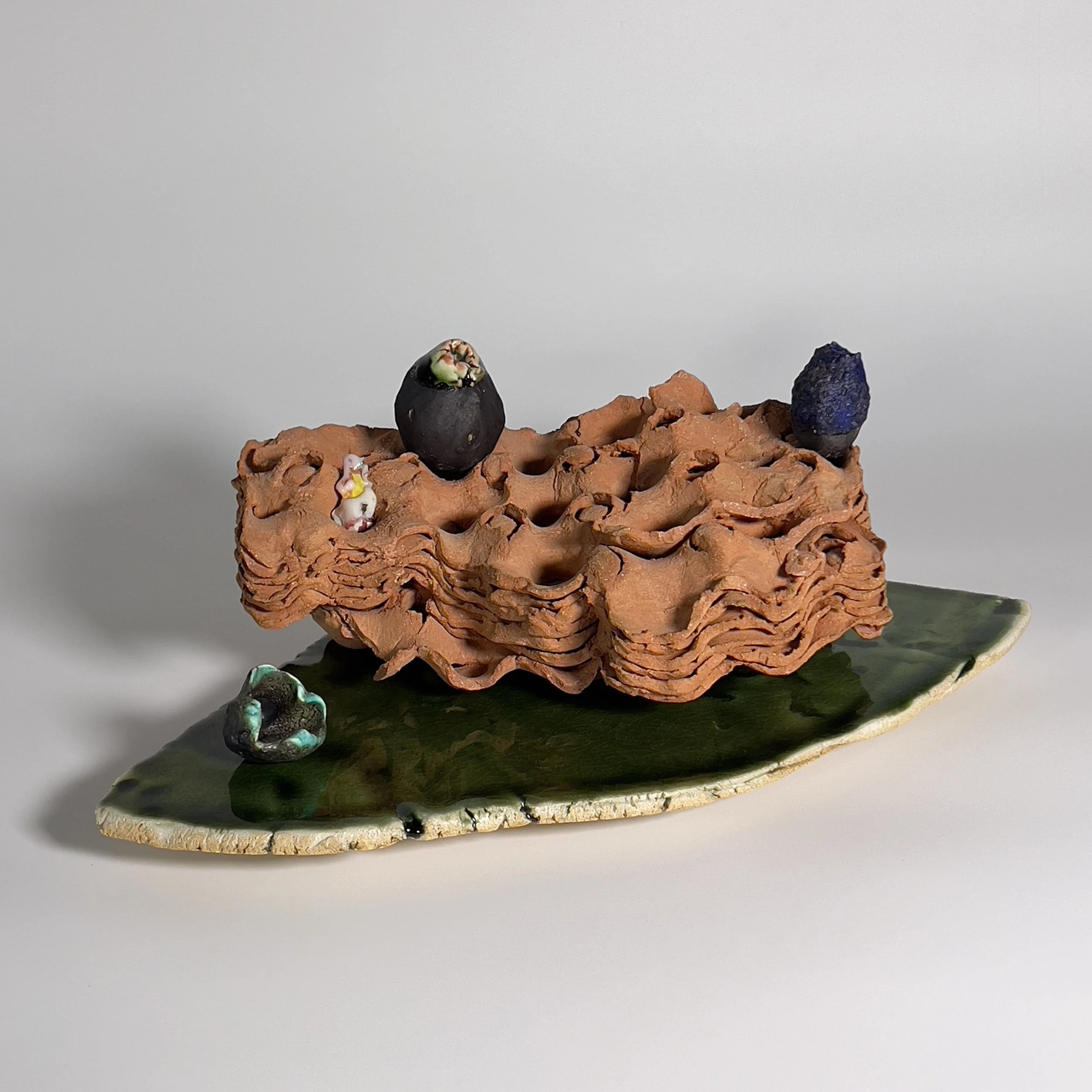  2025  Glazed Ceramics, epoxy  6.5 x 17 x 11 inches   
