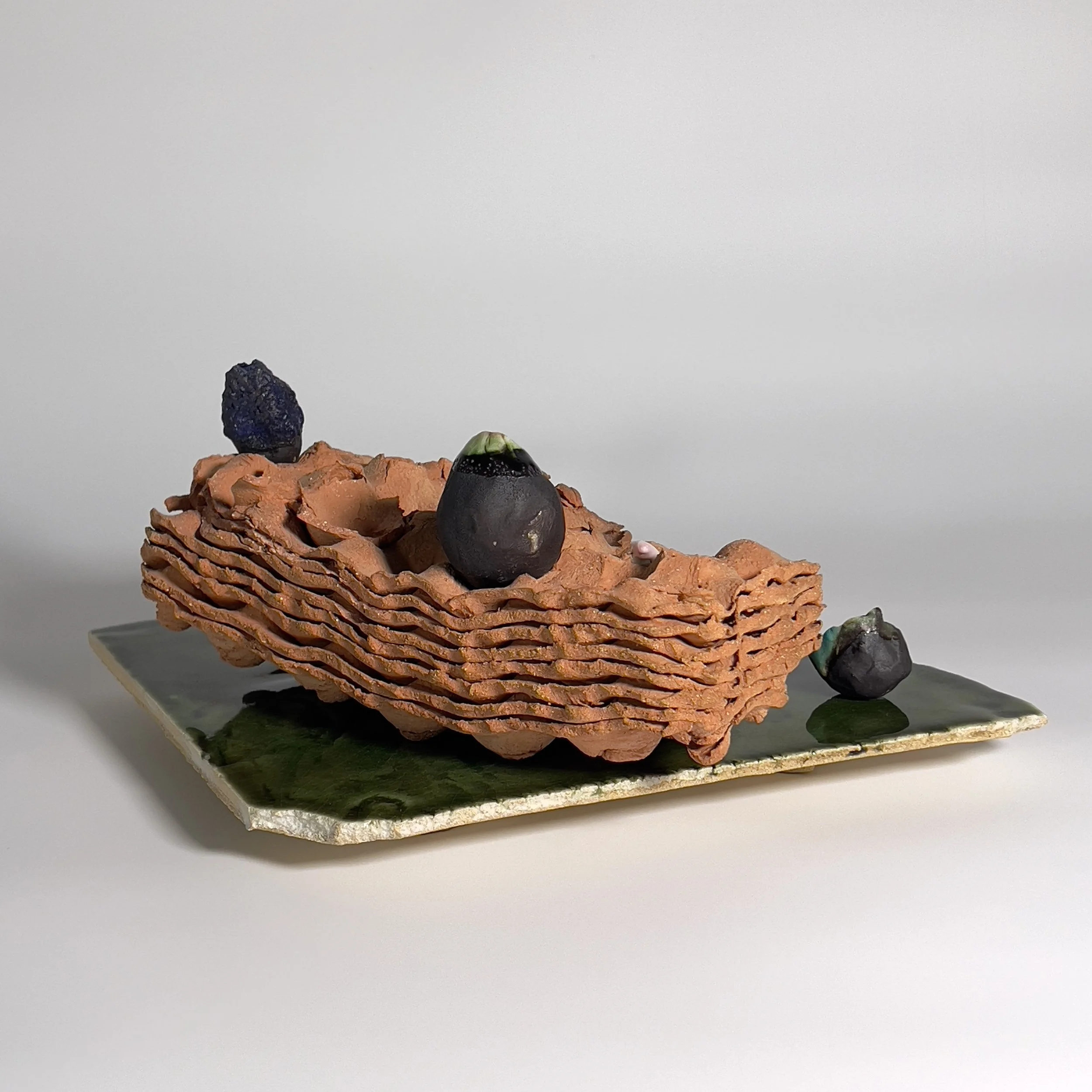  2025  Glazed Ceramics, epoxy  6.5 x 17 x 11 inches   