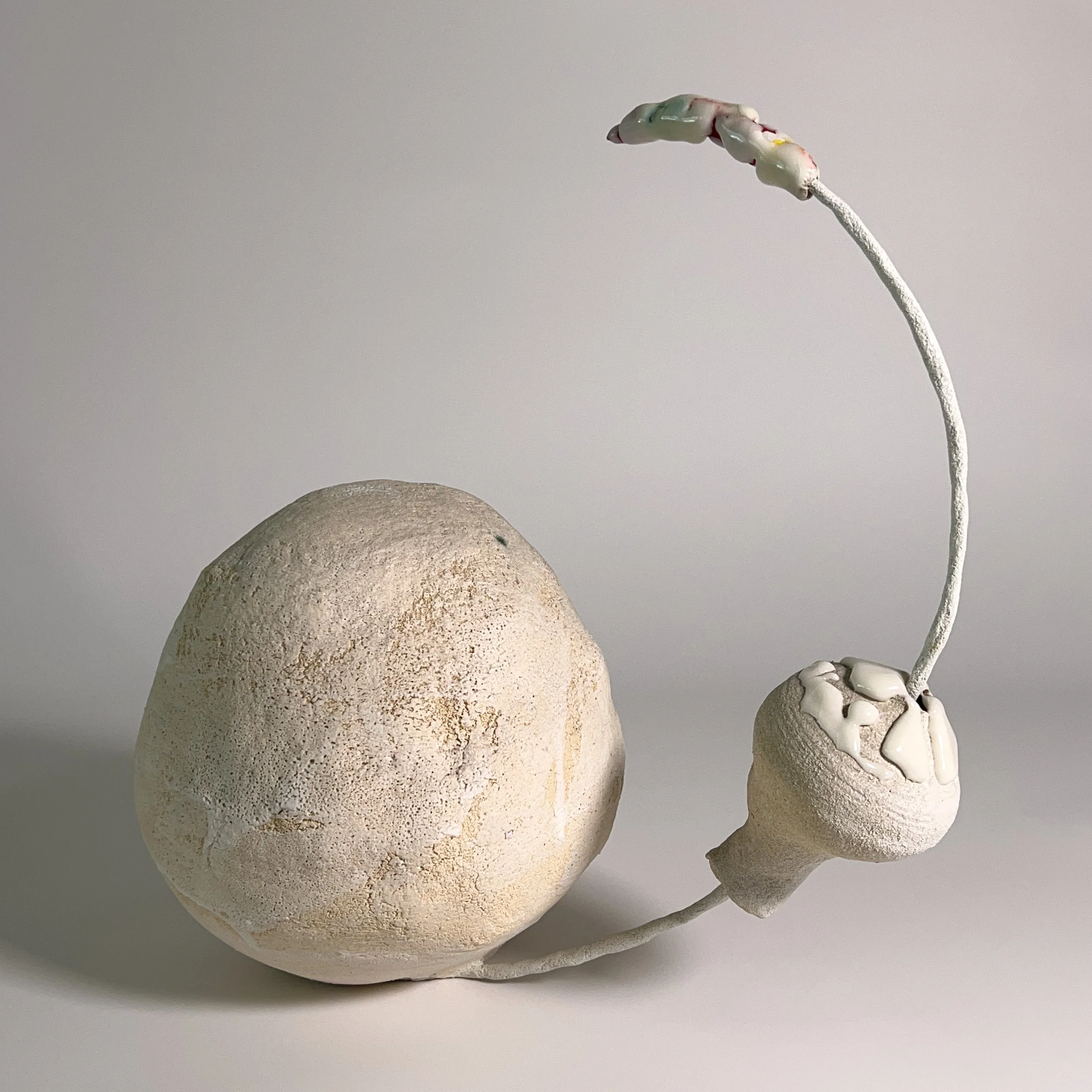  2025  Glazed ceramics, epoxy, metal wire, white sand and epoxy glue  14.5 × 14 x 8 inches   