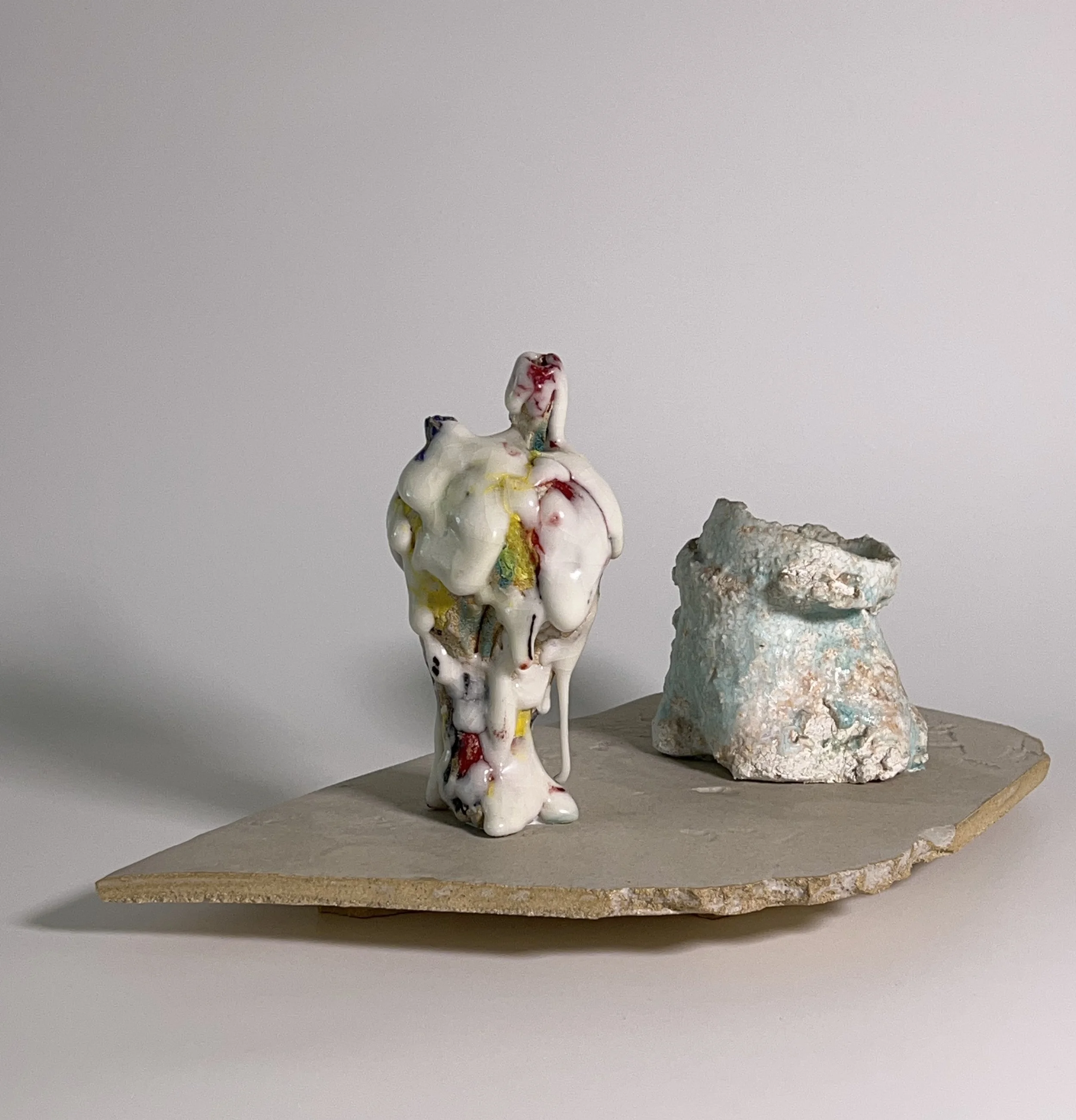  2025  Glazed ceramics, epoxy  8.5 × 18 × 10.25 inches 