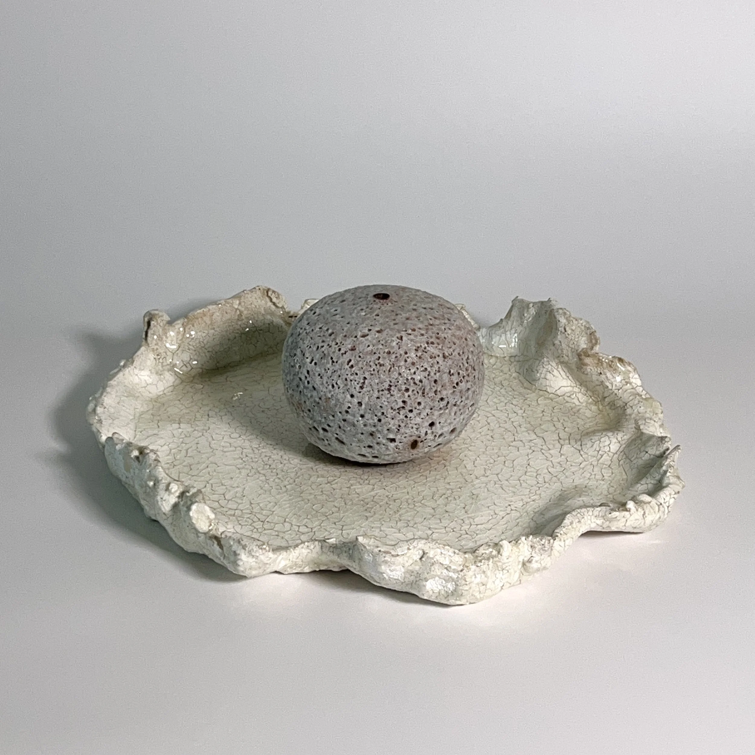  2025  Glazed ceramics, epoxy  12.5 × 12.5 x 4 inches 