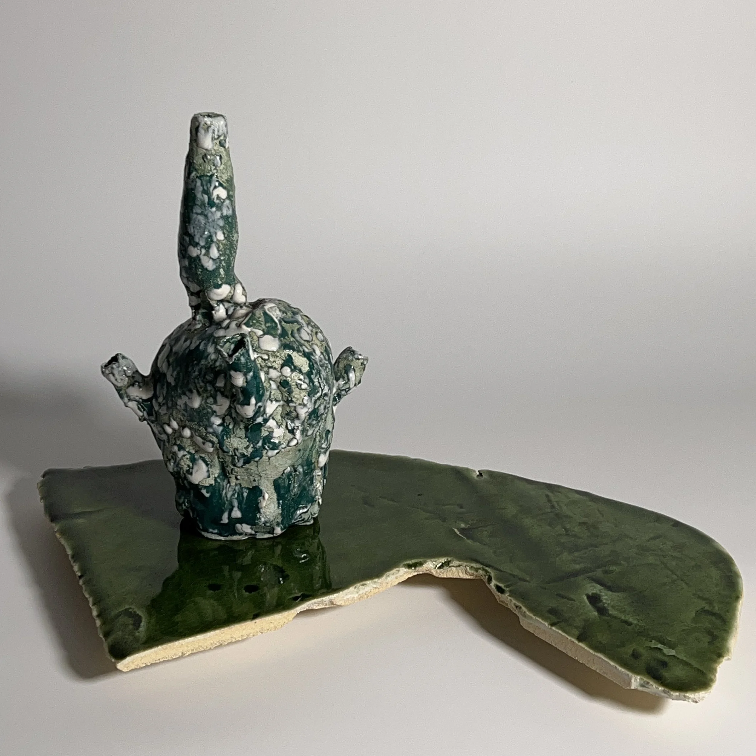  2025  Glazed ceramics, epoxy  11.5 x 18.5 x 11.5 inches 